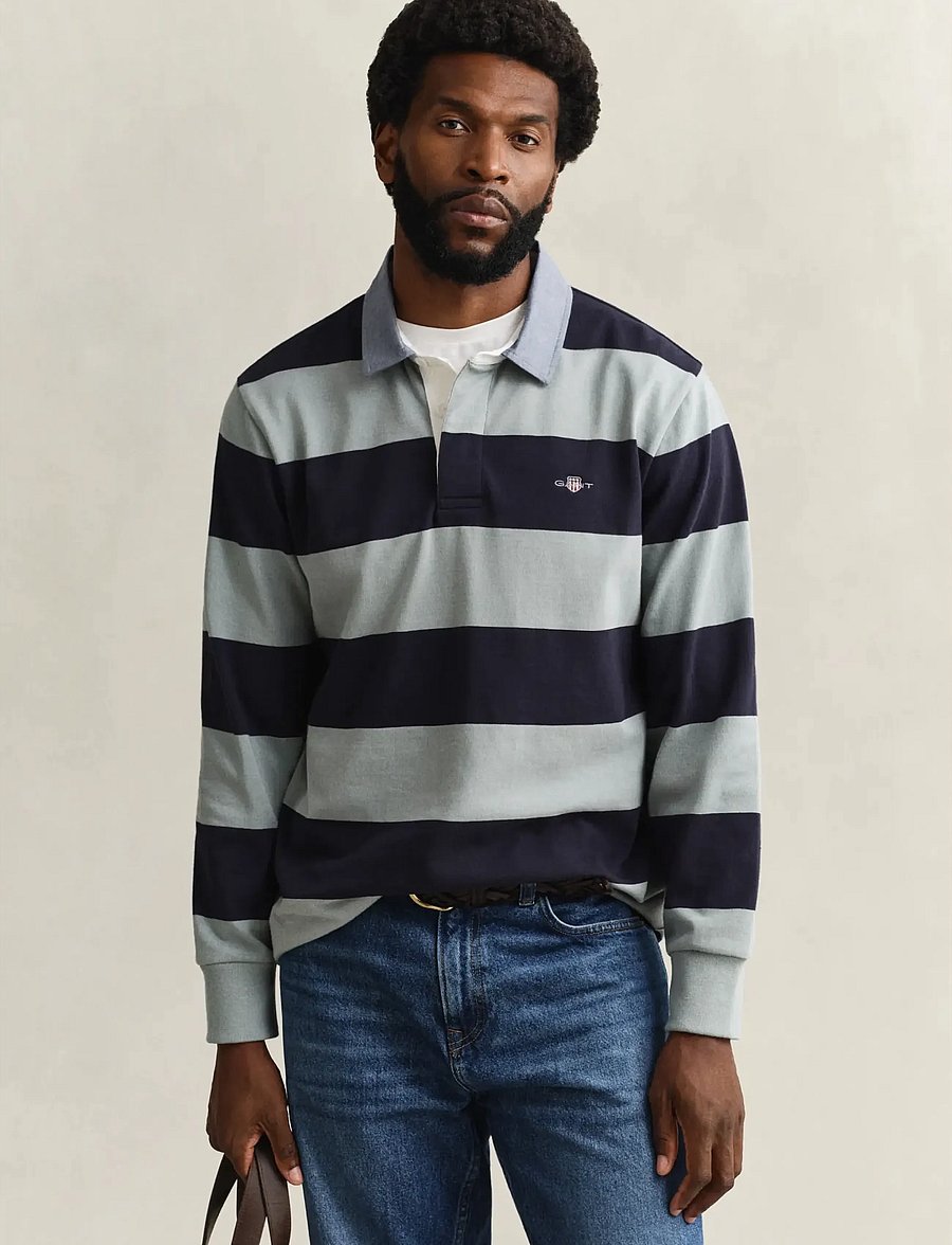 Gant - Classic Heavy Rugger - pikkade varrukatega polod - ceramic grey - 0