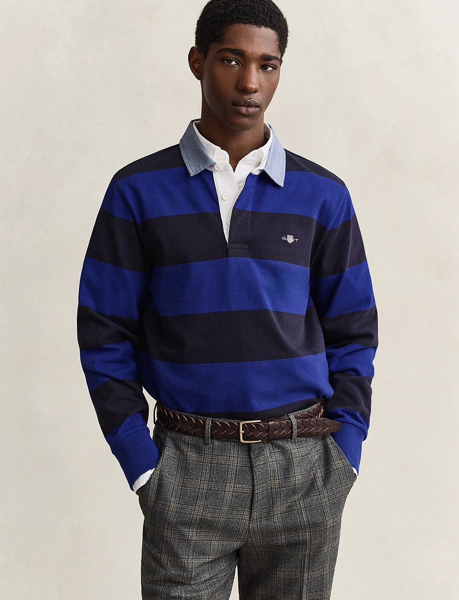 Gant - Classic Heavy Rugger - pikkade varrukatega polod - crisp blue - 0