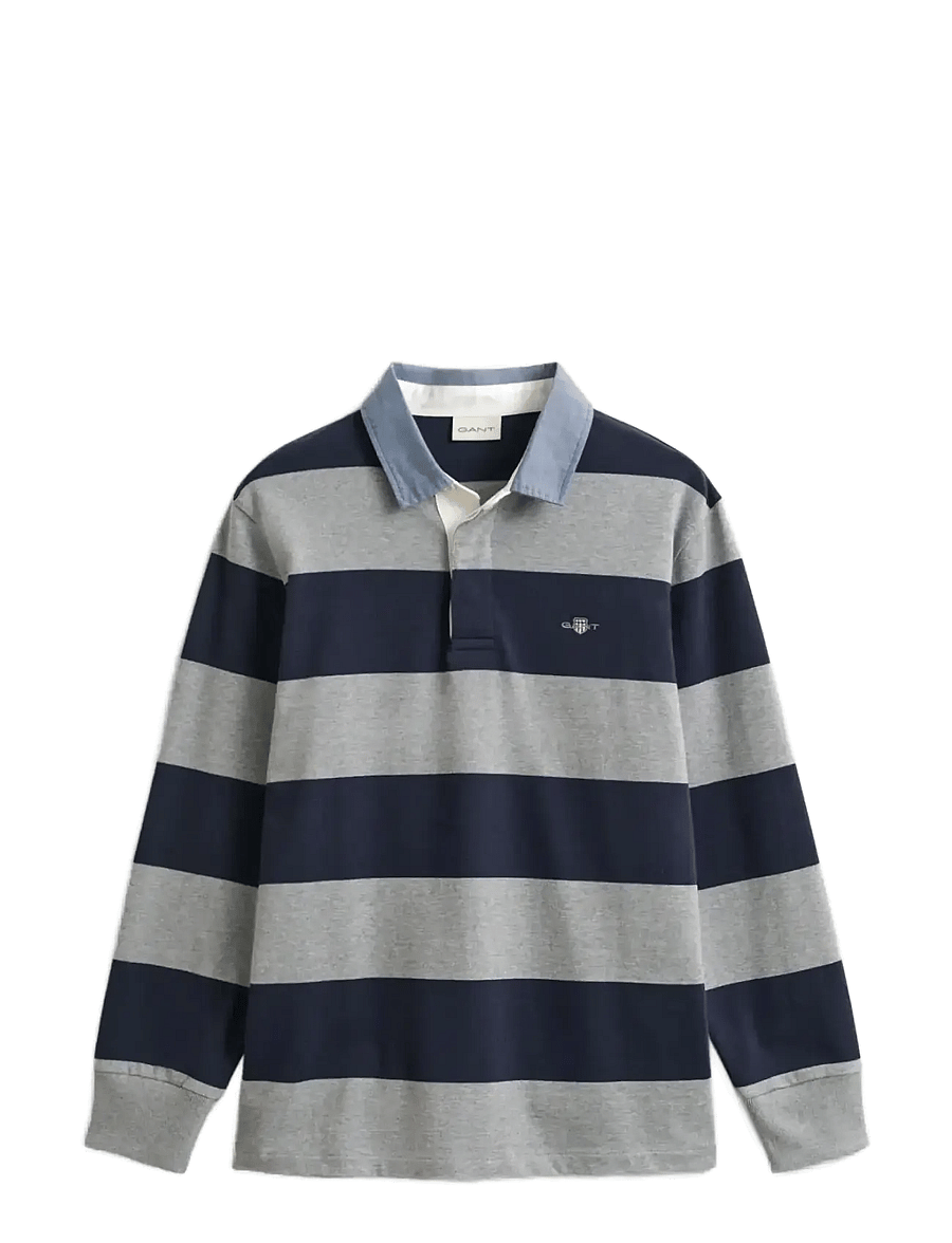 Gant - Classic Heavy Rugger - langærmede poloer - grey melange - 1