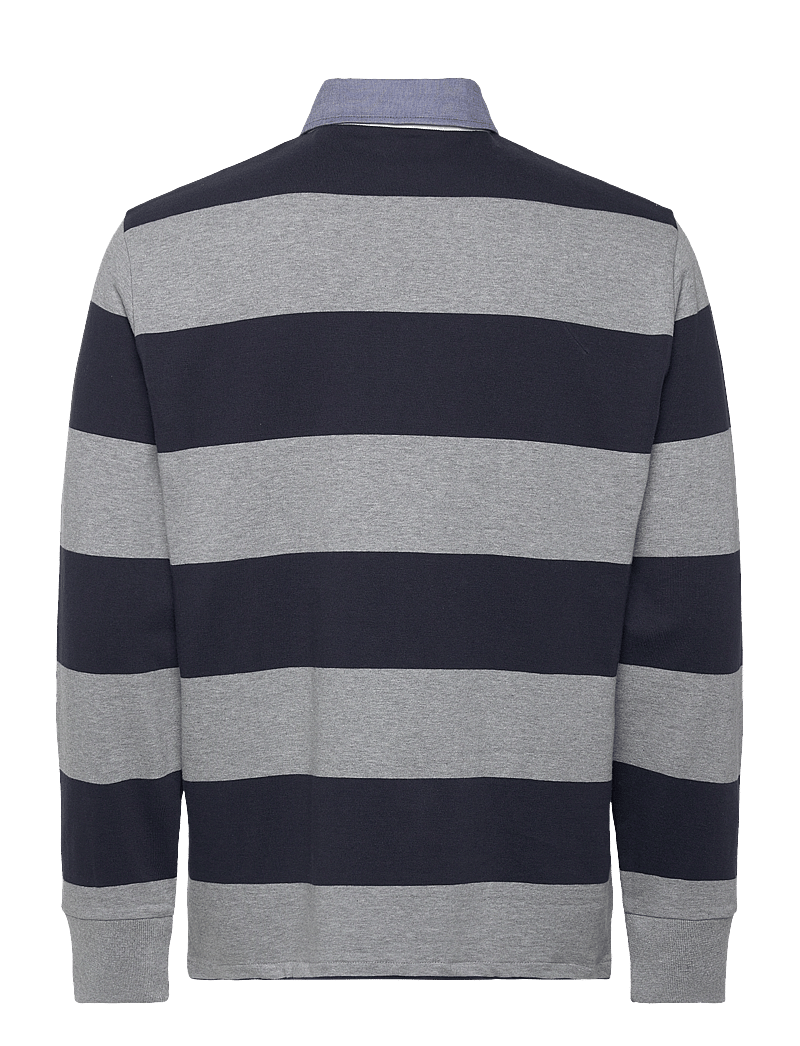 GANT - REG CHAMBRAY STRIPE HEAVY RUGGER - langerma polo - grey melange - 2