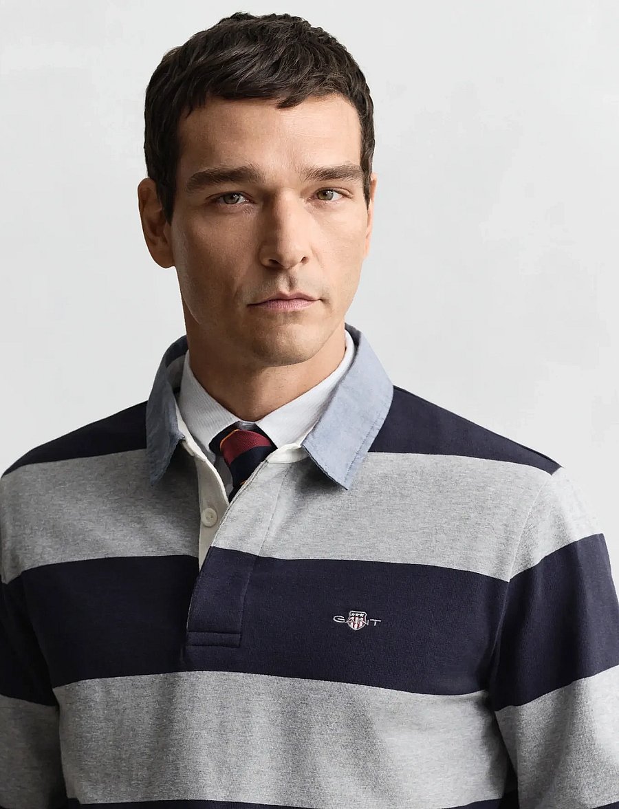 Gant - Classic Heavy Rugger - langærmede poloer - grey melange - 4