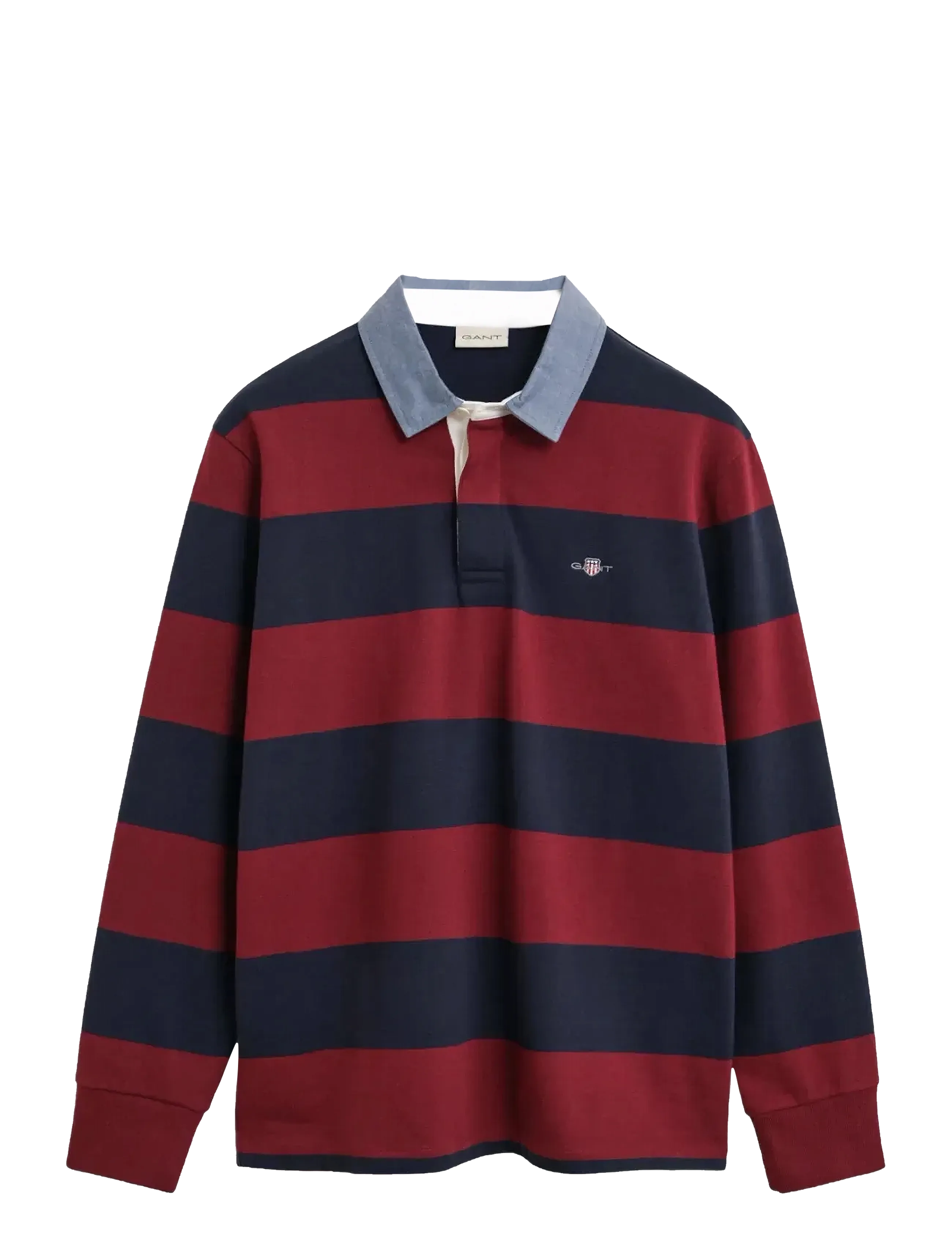 REG CHAMBRAY STRIPE HEAVY RUGGER - PLUMPED RED