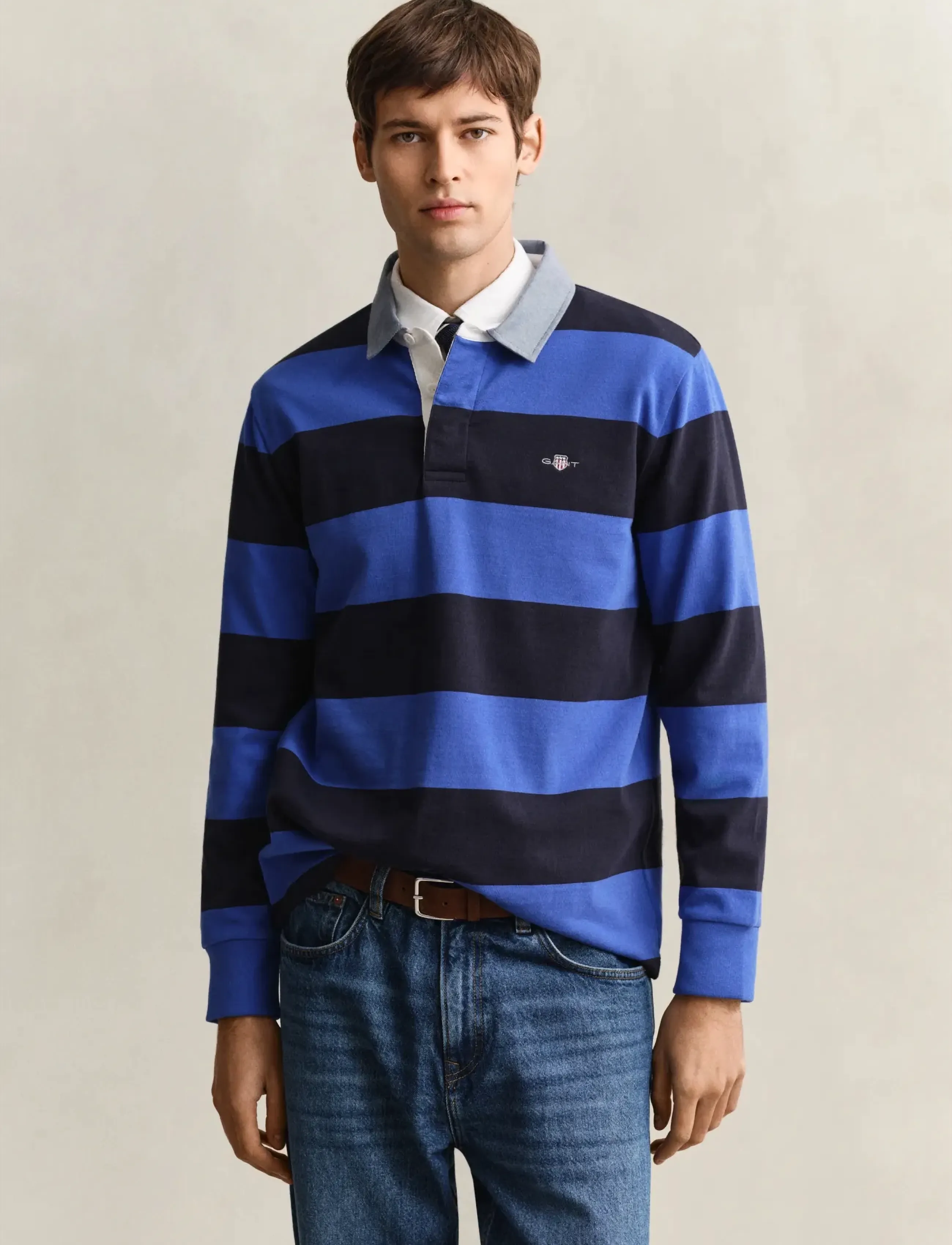 GANT REG CHAMBRAY STRIPE HEAVY RUGGER - Pikeepaidat - ROYAL BLUE / blue