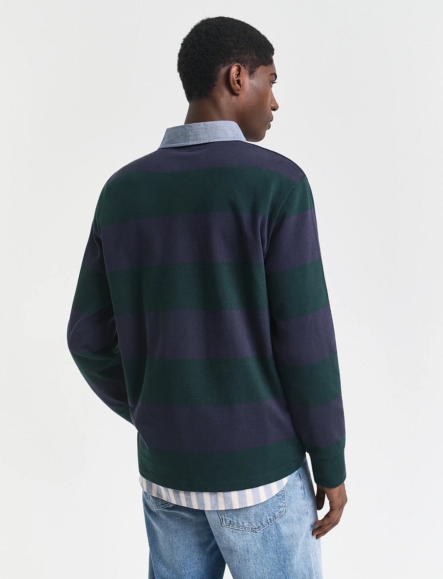 Gant - Classic Heavy Rugger - pikkade varrukatega polod - tartan green - 3