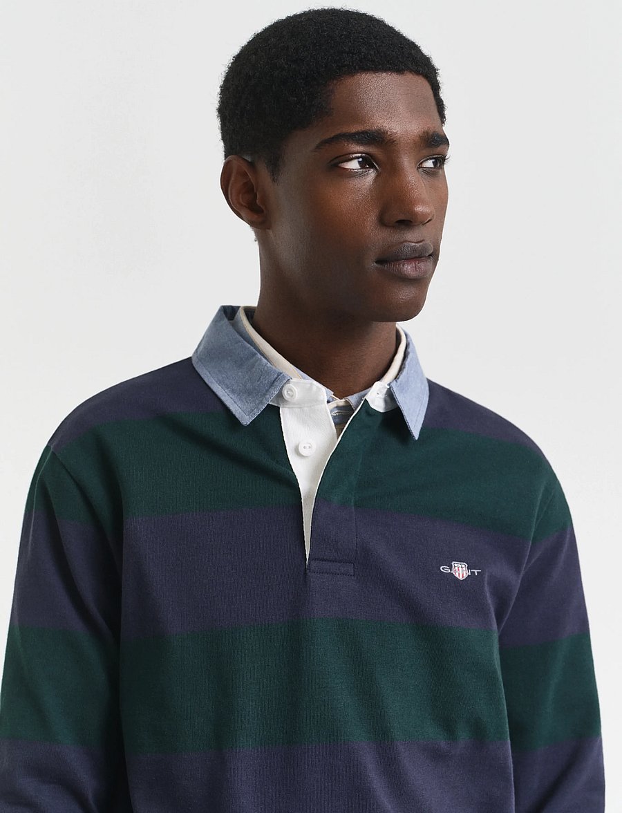 Gant - Classic Heavy Rugger - pikkade varrukatega polod - tartan green - 4