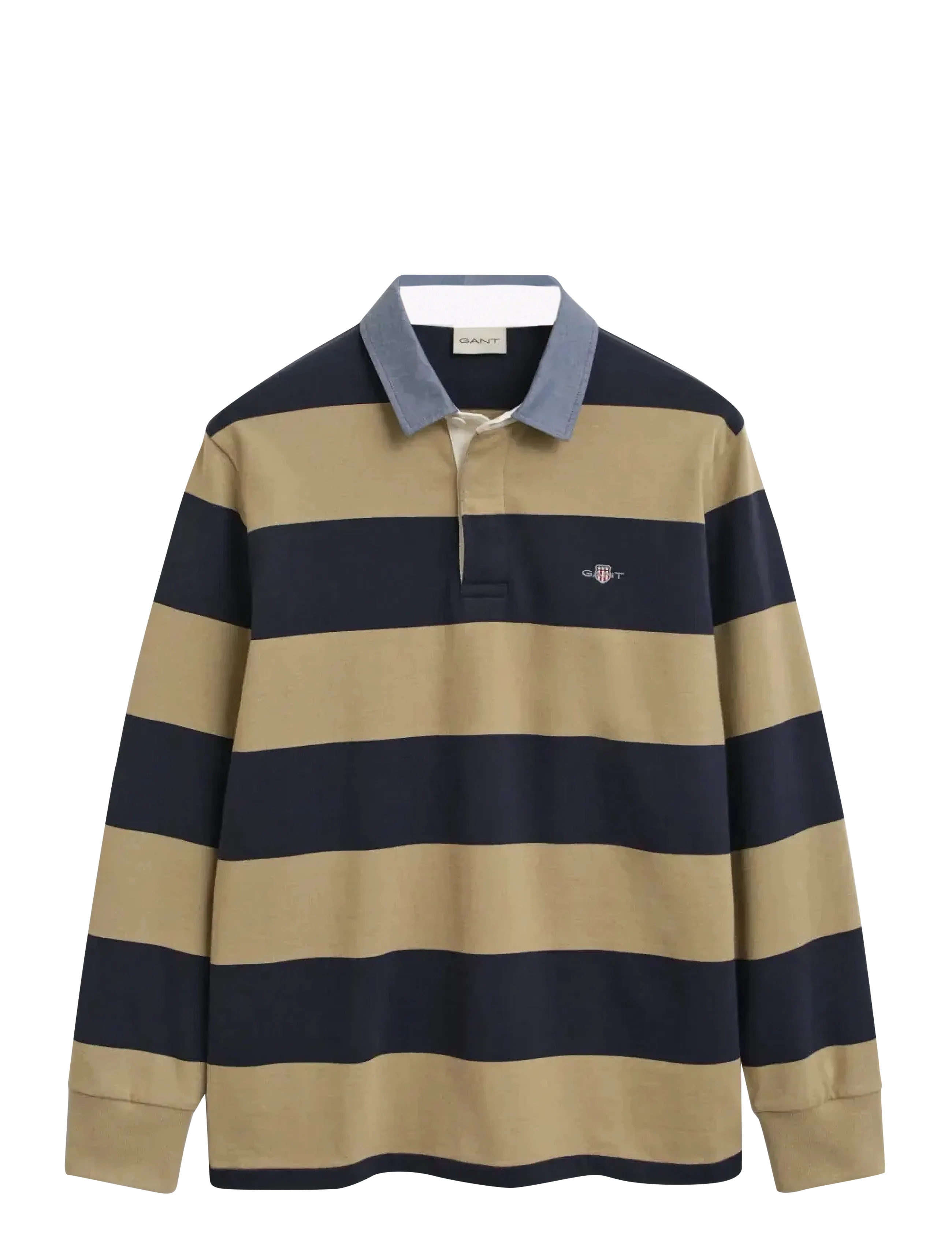 REG CHAMBRAY STRIPE HEAVY RUGGER - WOODY BEIGE