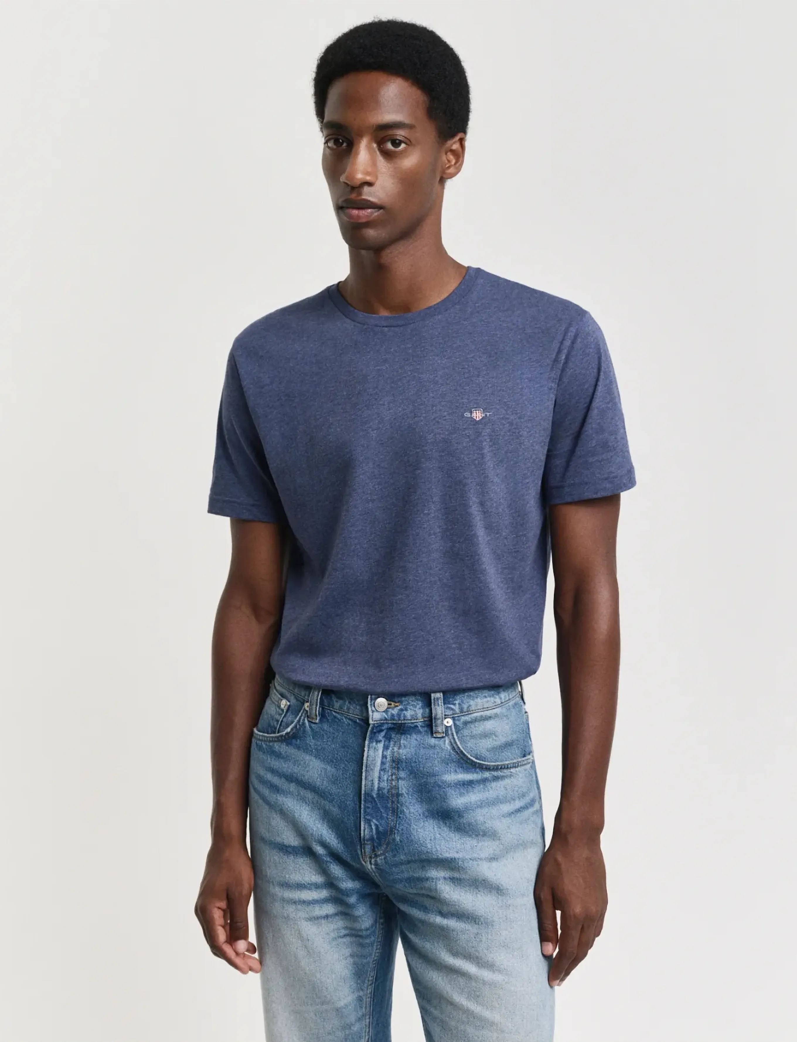 GANT EMB ARCHIVE SHIELD TSHIRT - Letzte Chance - DARK JEANSBLUE MELANGE / blue