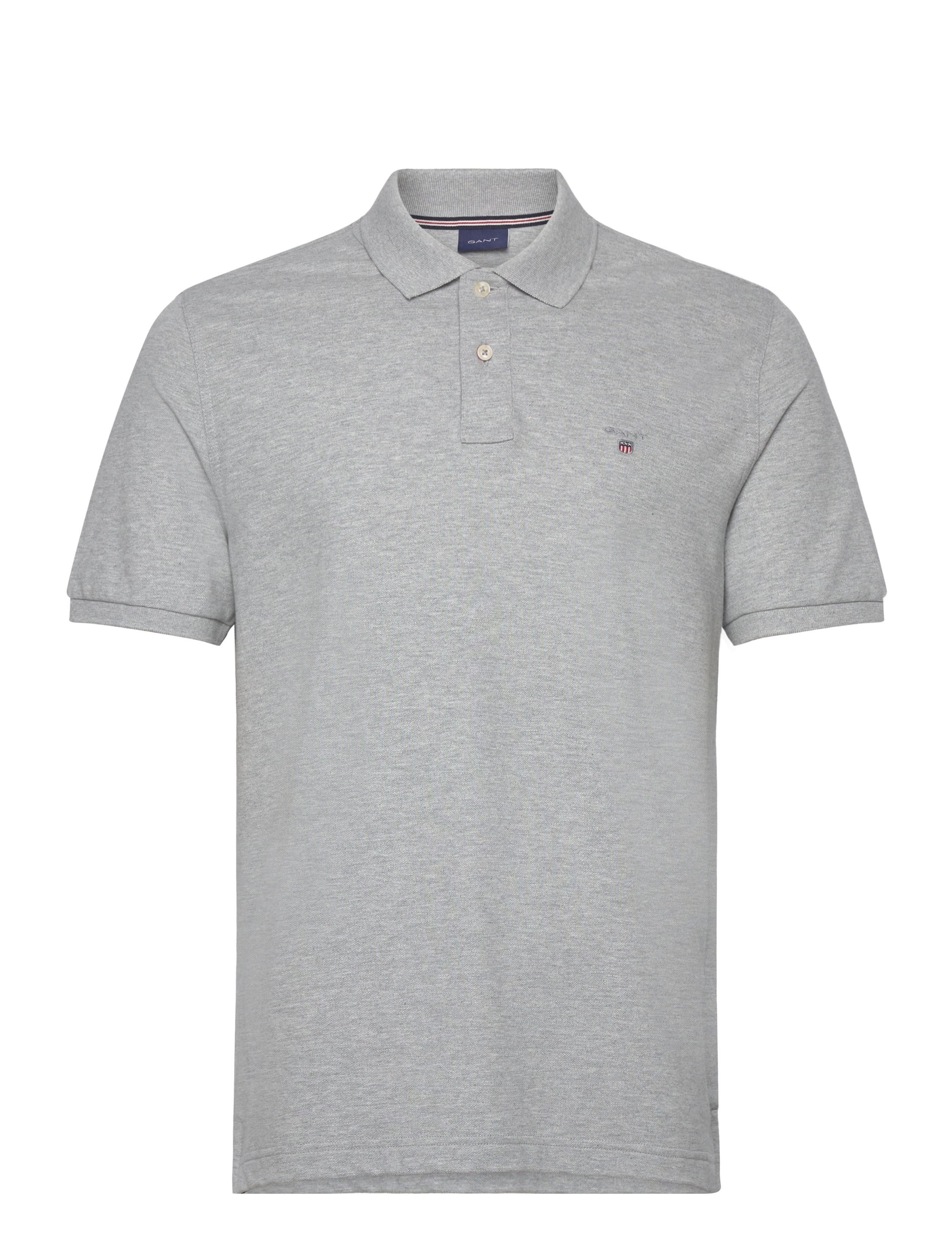 EMB ORIGINAL SHIELD POLO - GREY MELANGE