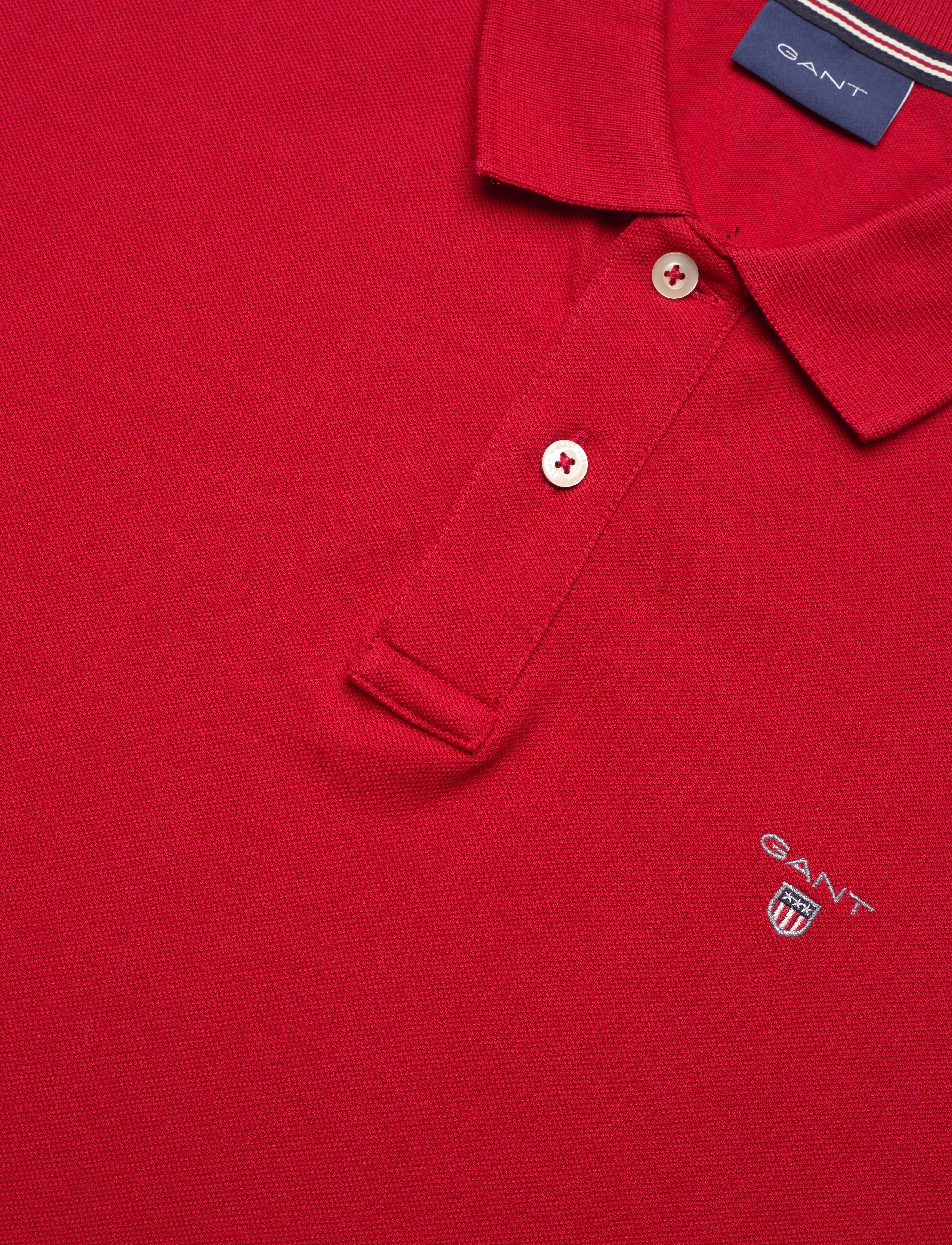 Gant - EMB ORIGINAL SHIELD POLO - kortærmede poloer - ruby red - 2