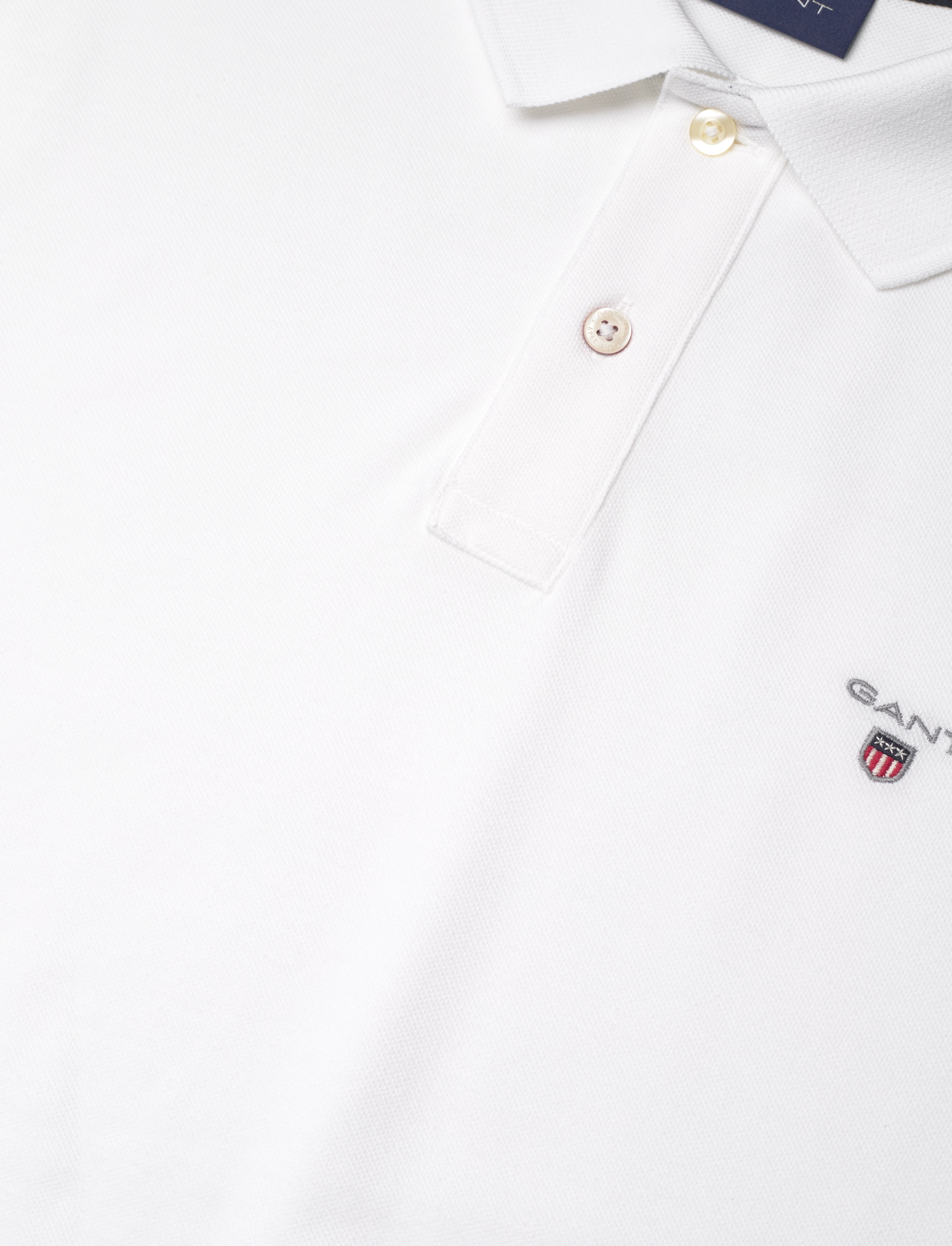 Gant - EMB ORIGINAL SHIELD POLO - kortærmede poloer - white - 2