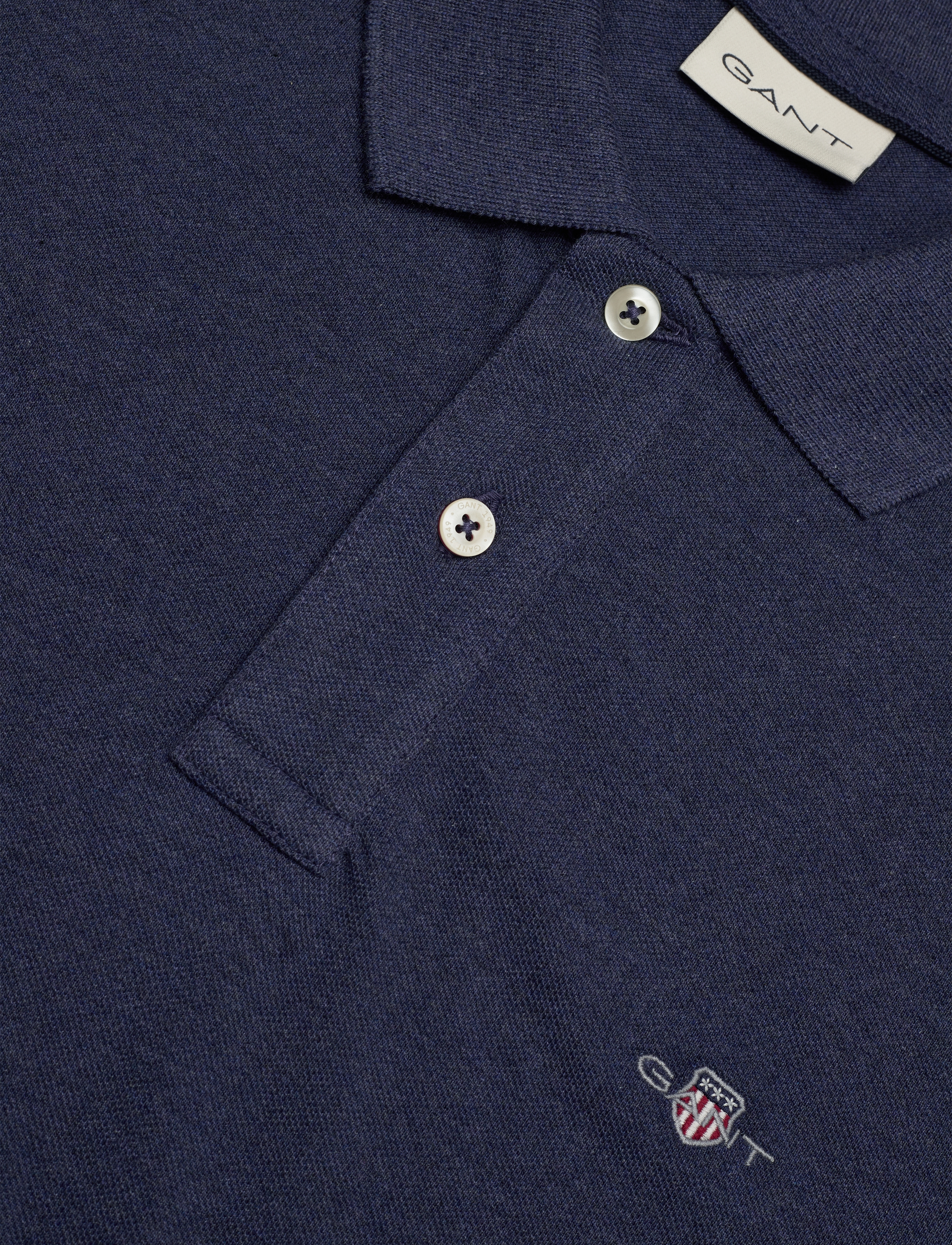 GANT - REG EMB ARCHIVE SHIELD POLO - dark jeansblue melange - 2