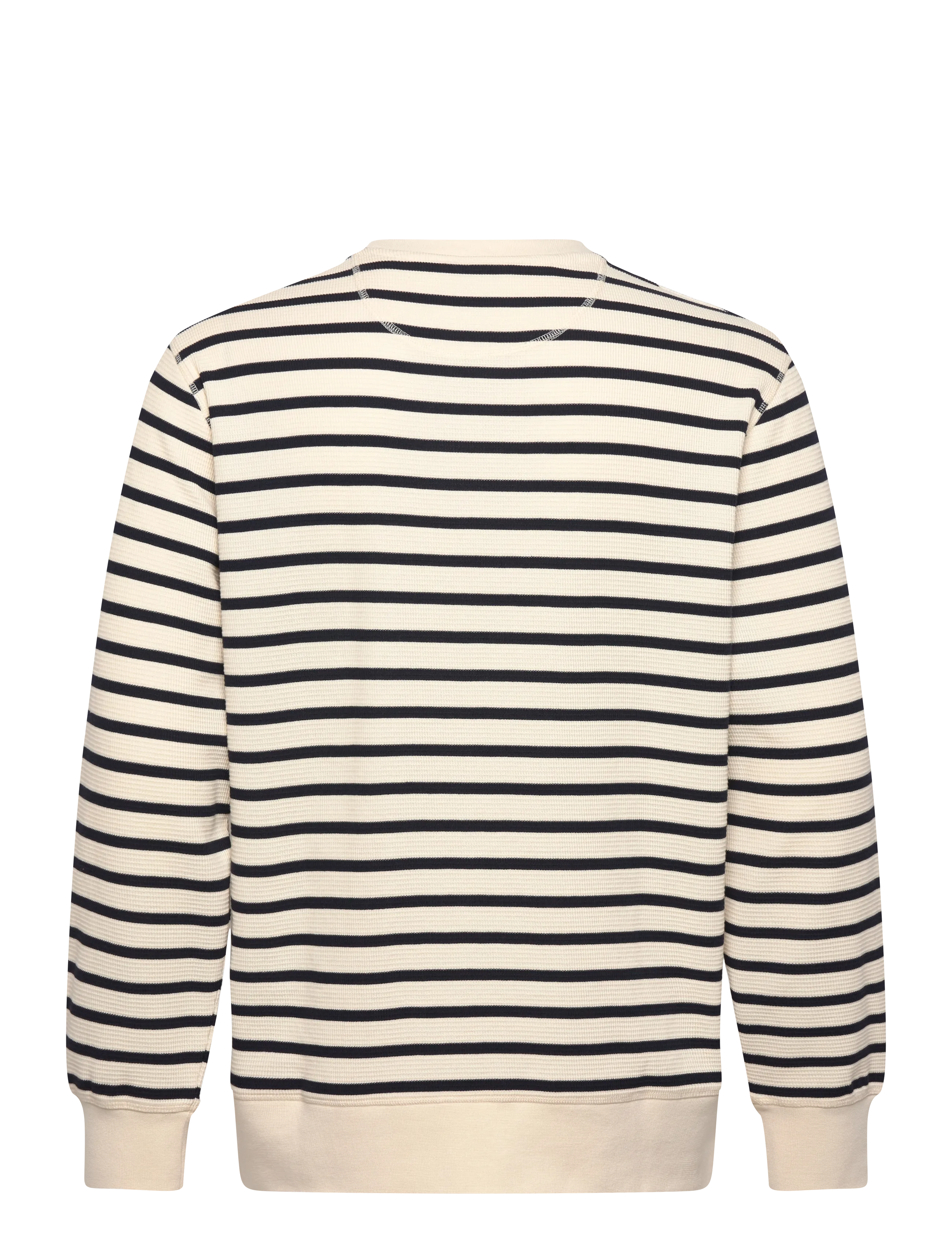 Gant - STRIPED WAFFLE SWEAT C-NECK - nach anlass kaufen - cream - 1