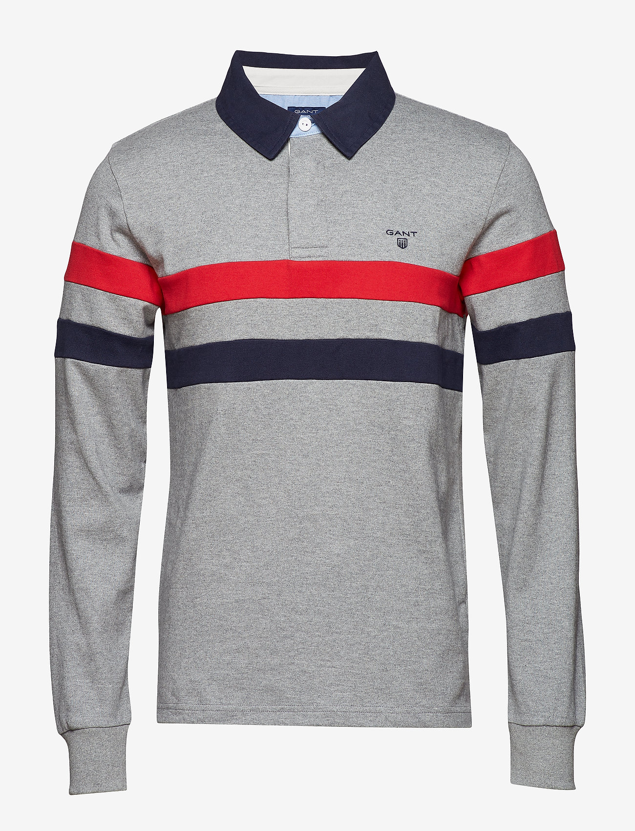 GANT - O1. MULTI STRIPE HEAVY RUGGER - grey melange - 0