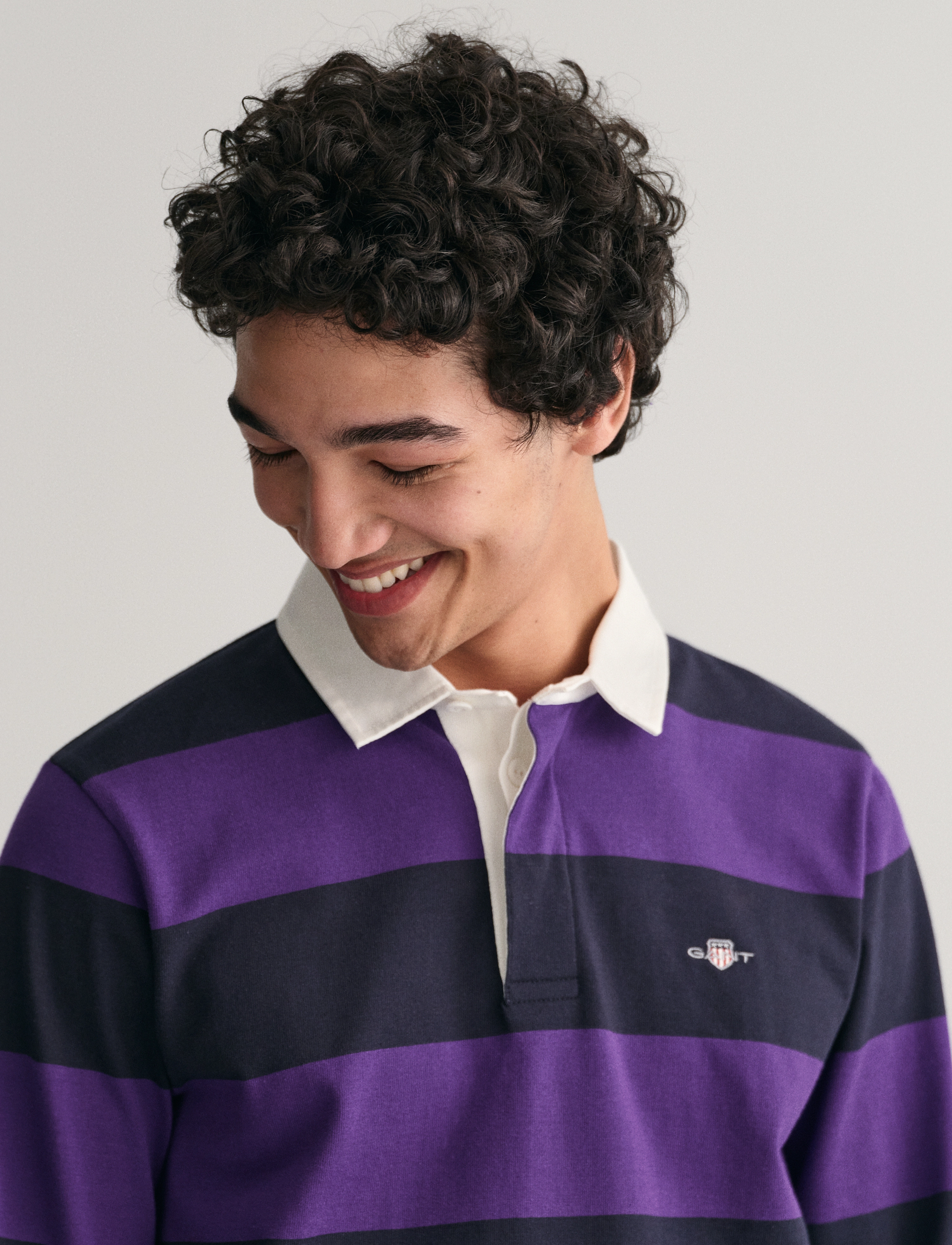 GANT - REG SHIELD BARSTRIPE HEAVY RUGGER - pansy purple - 4