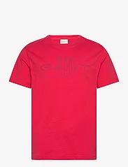 GANT - LOGO SS T-SHIRT - kortärmade t-shirts - bright red - 0