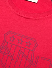 GANT - LOGO SS T-SHIRT - kortärmade t-shirts - bright red - 2