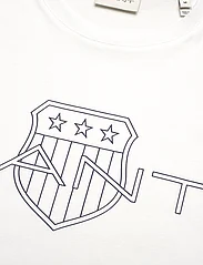 GANT - LOGO SS T-SHIRT - kortärmade t-shirts - eggshell - 2