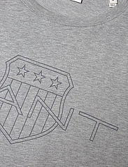 GANT - LOGO SS T-SHIRT - kortærmede t-shirts - grey melange - 2