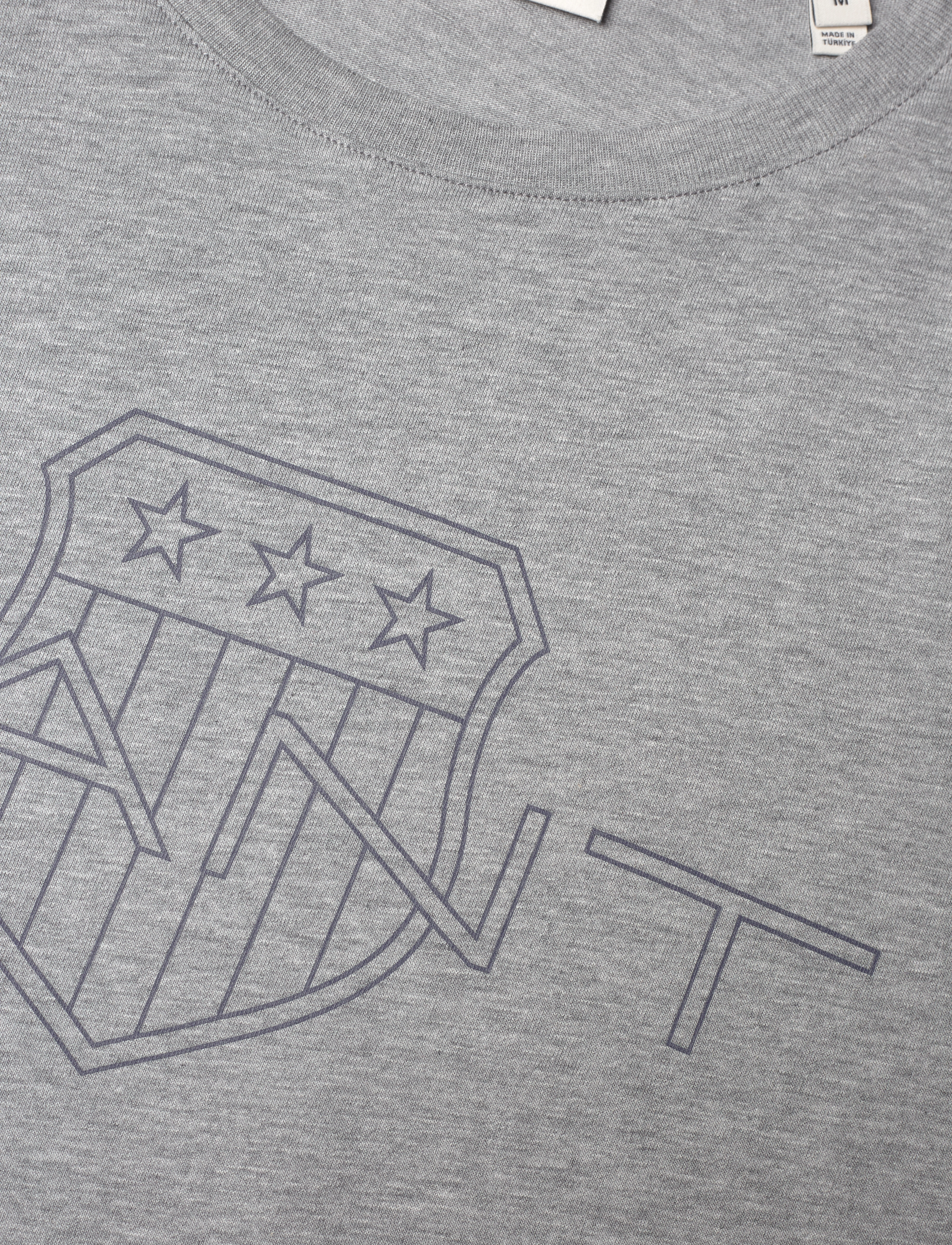 GANT - LOGO SS T-SHIRT - grey melange - 2