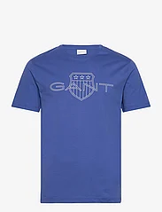 GANT - LOGO SS T-SHIRT - kortärmade t-shirts - rich blue - 0
