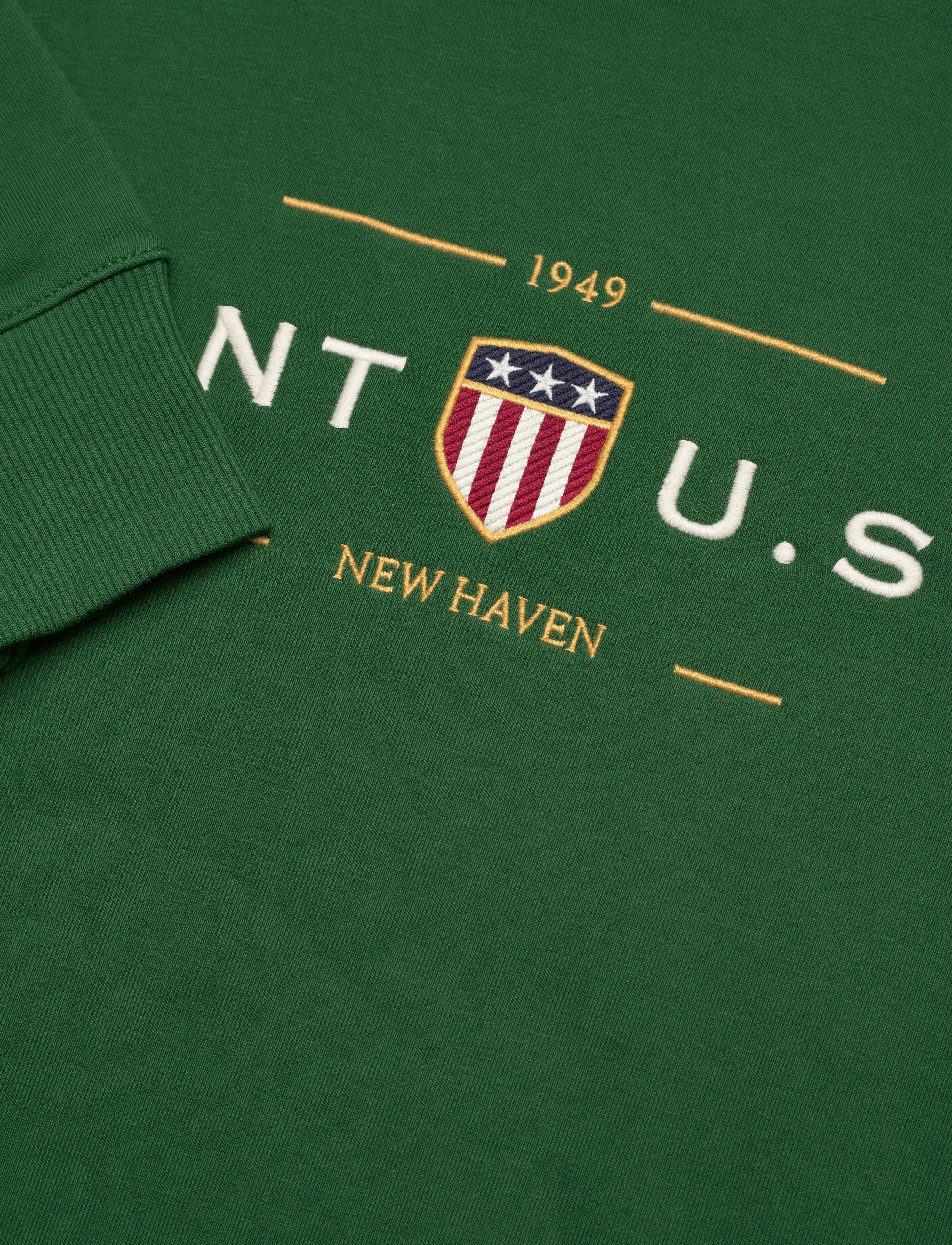 GANT - D1. BANNER SHIELD C-NECK - forest green - 2