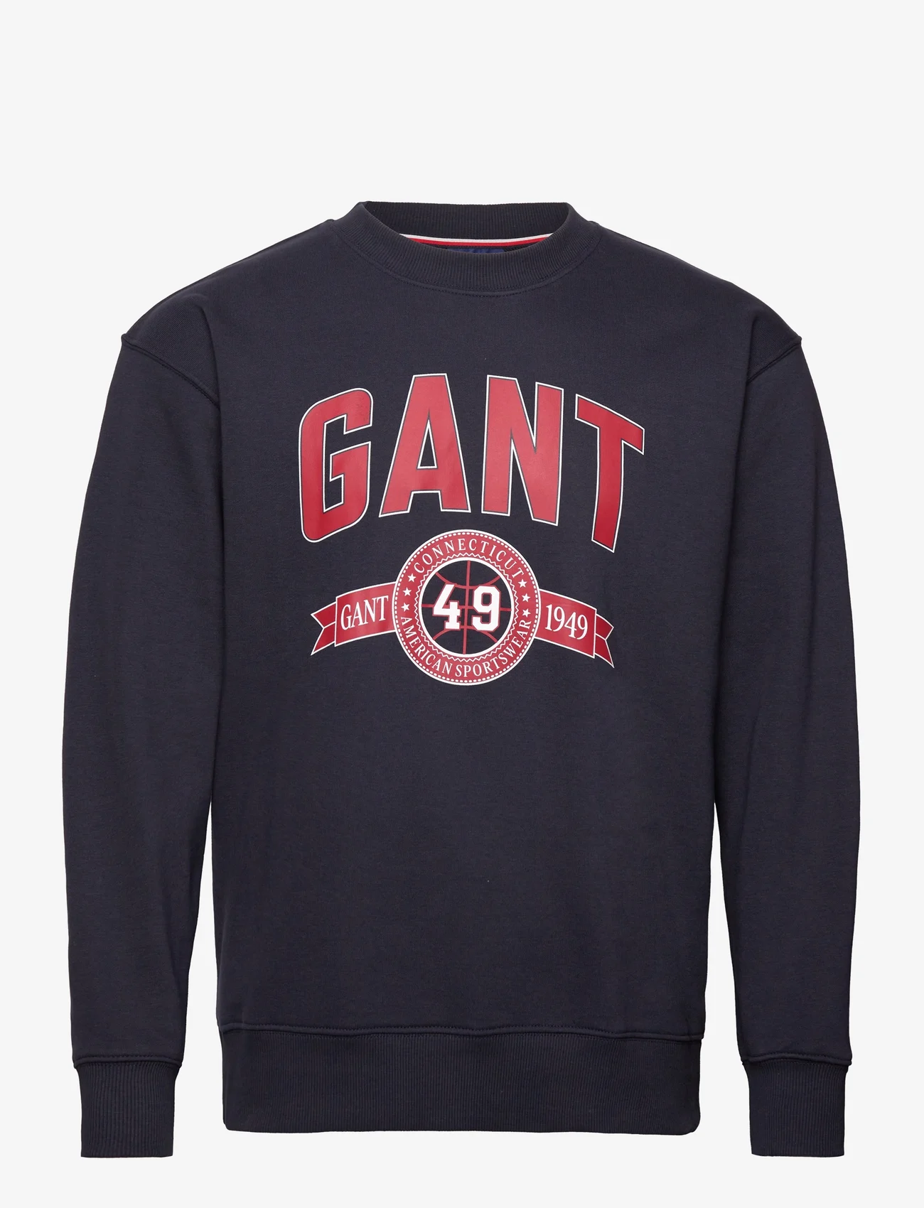 GANT - C-NECK RETRO CREST SWEATER - sweatshirts - evening blue - 0