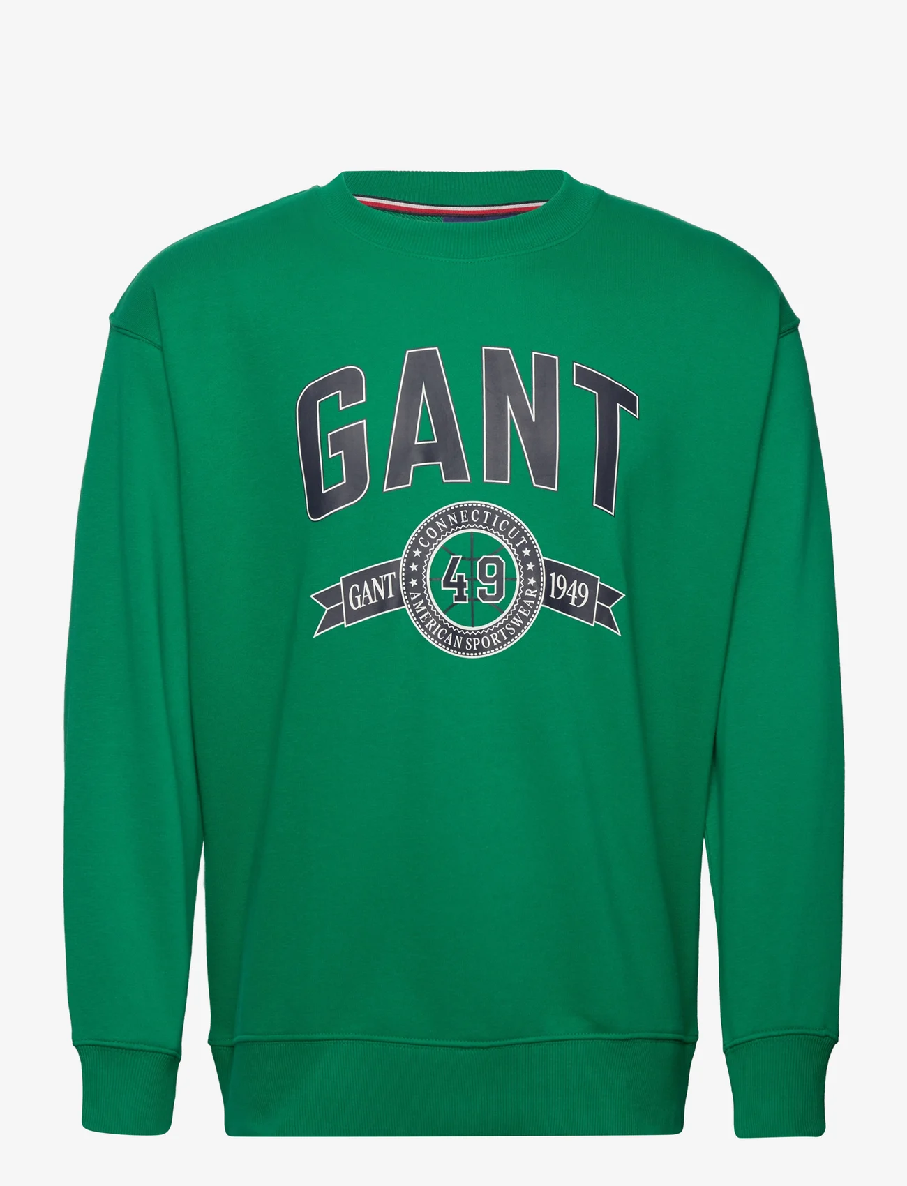 GANT - C-NECK RETRO CREST SWEATER - sweatshirts - lush green - 0