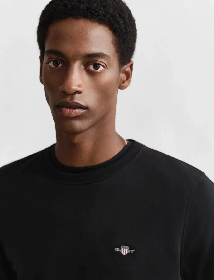 Gant - REG SHIELD C-NECK SWEAT - shoppa efter tillfälle - black - 3