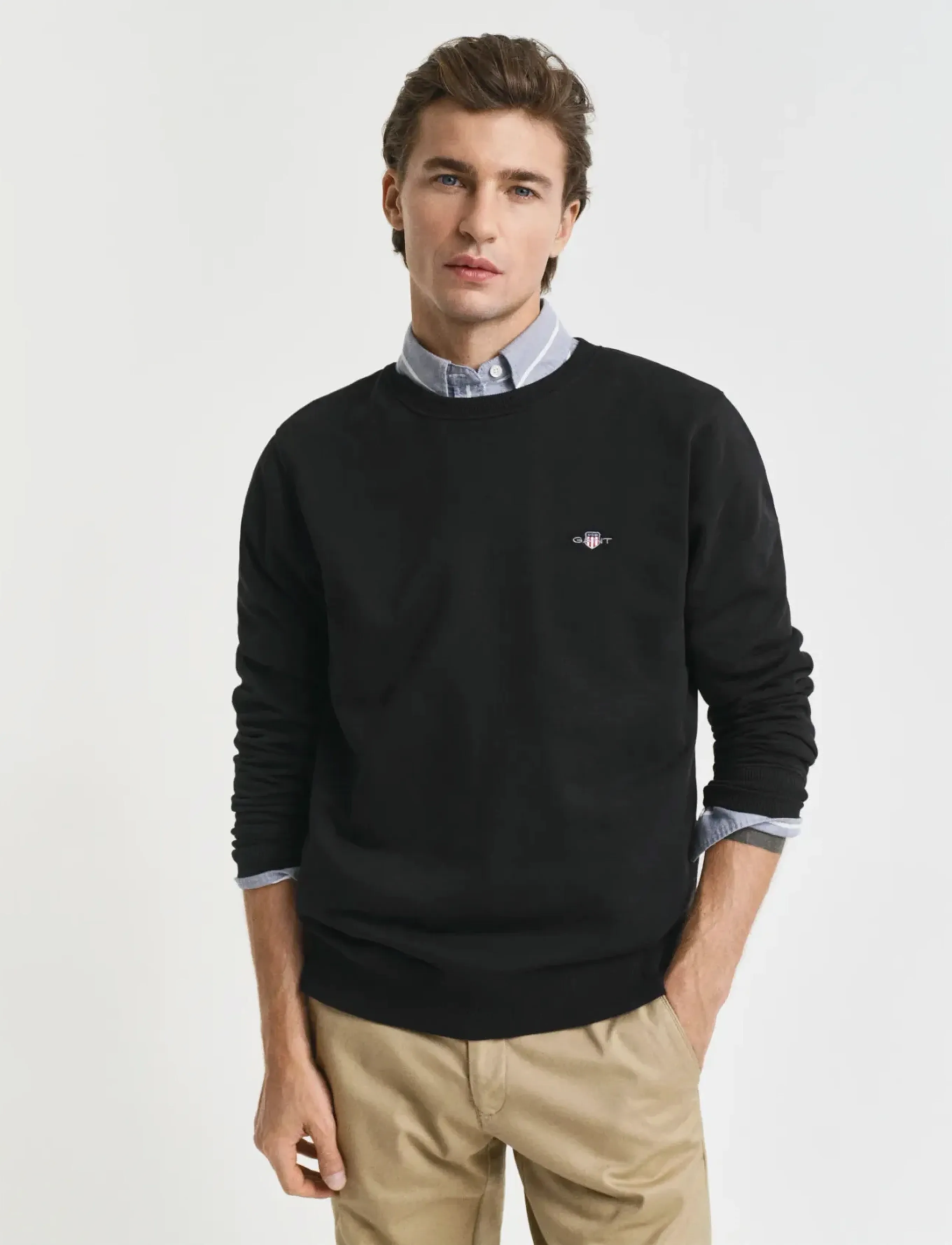 Gant - REG SHIELD C-NECK SWEAT - osta olukorra järgi - black - 5
