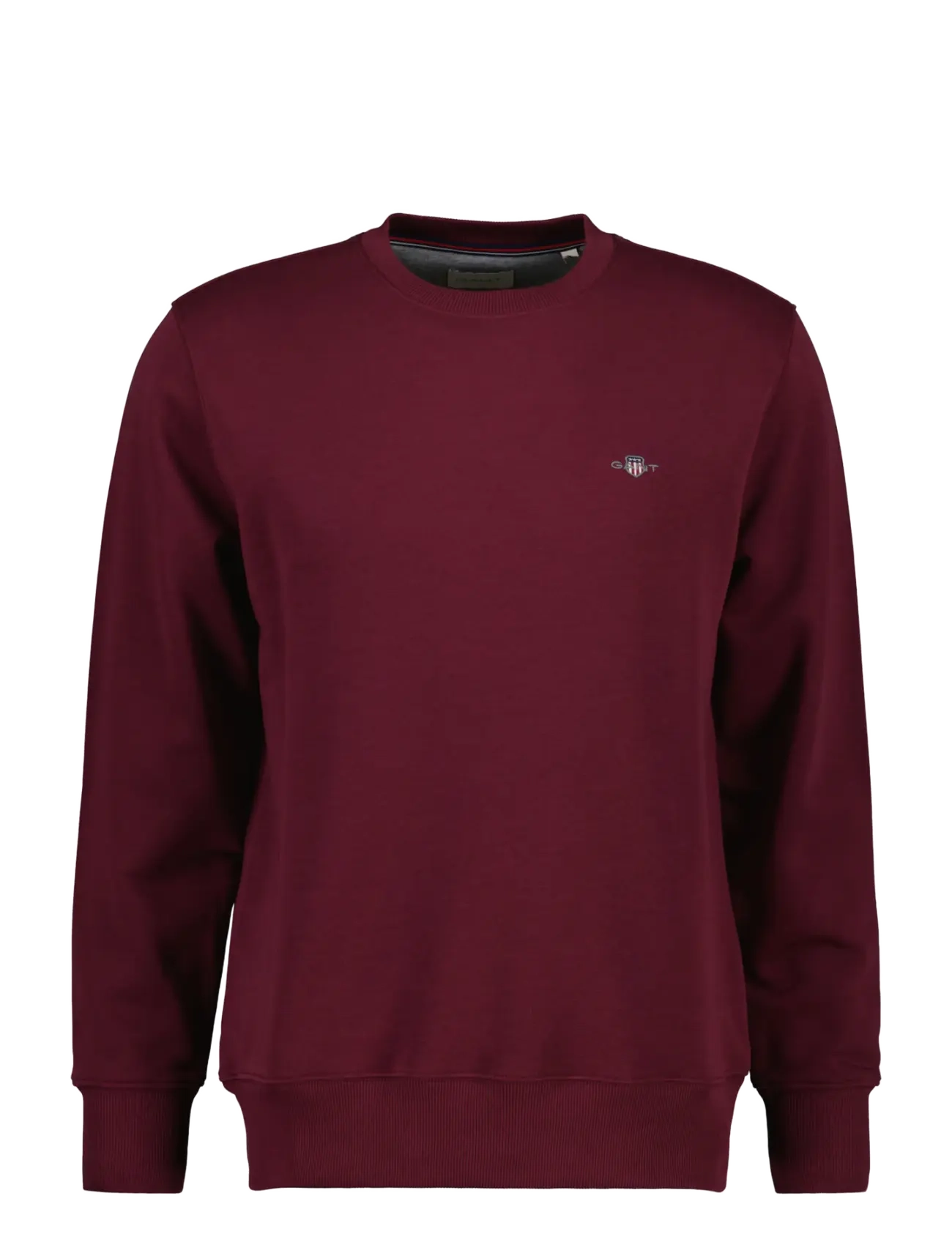 Gant REG SHIELD C-NECK SWEAT - Gant - DEEP GRAPE WINE / burgundy