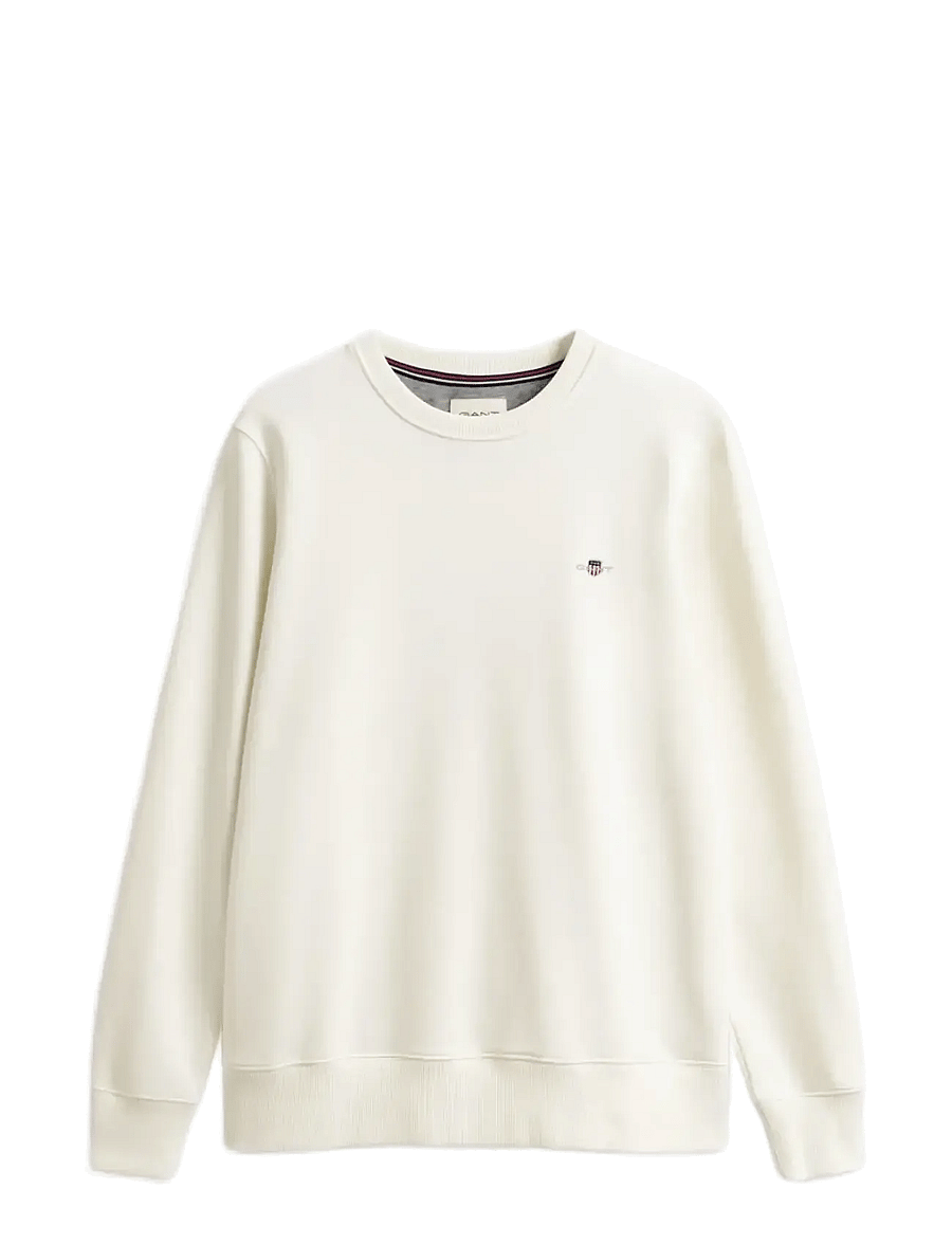 Gant - REG SHIELD C-NECK SWEAT - sweatshirts - eggshell - 1