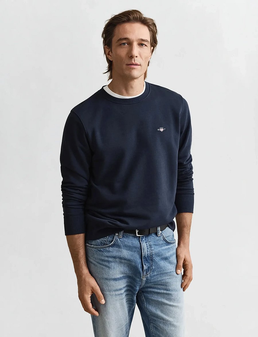 Gant - REG SHIELD C-NECK SWEAT - shop efter anledning - evening blue - 0