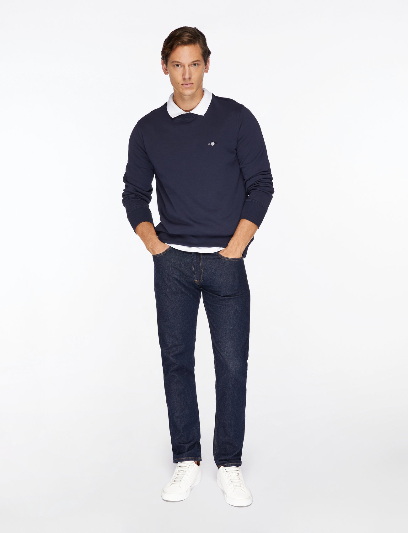 GANT - REG SHIELD C-NECK SWEAT - nach anlass kaufen - evening blue - 3