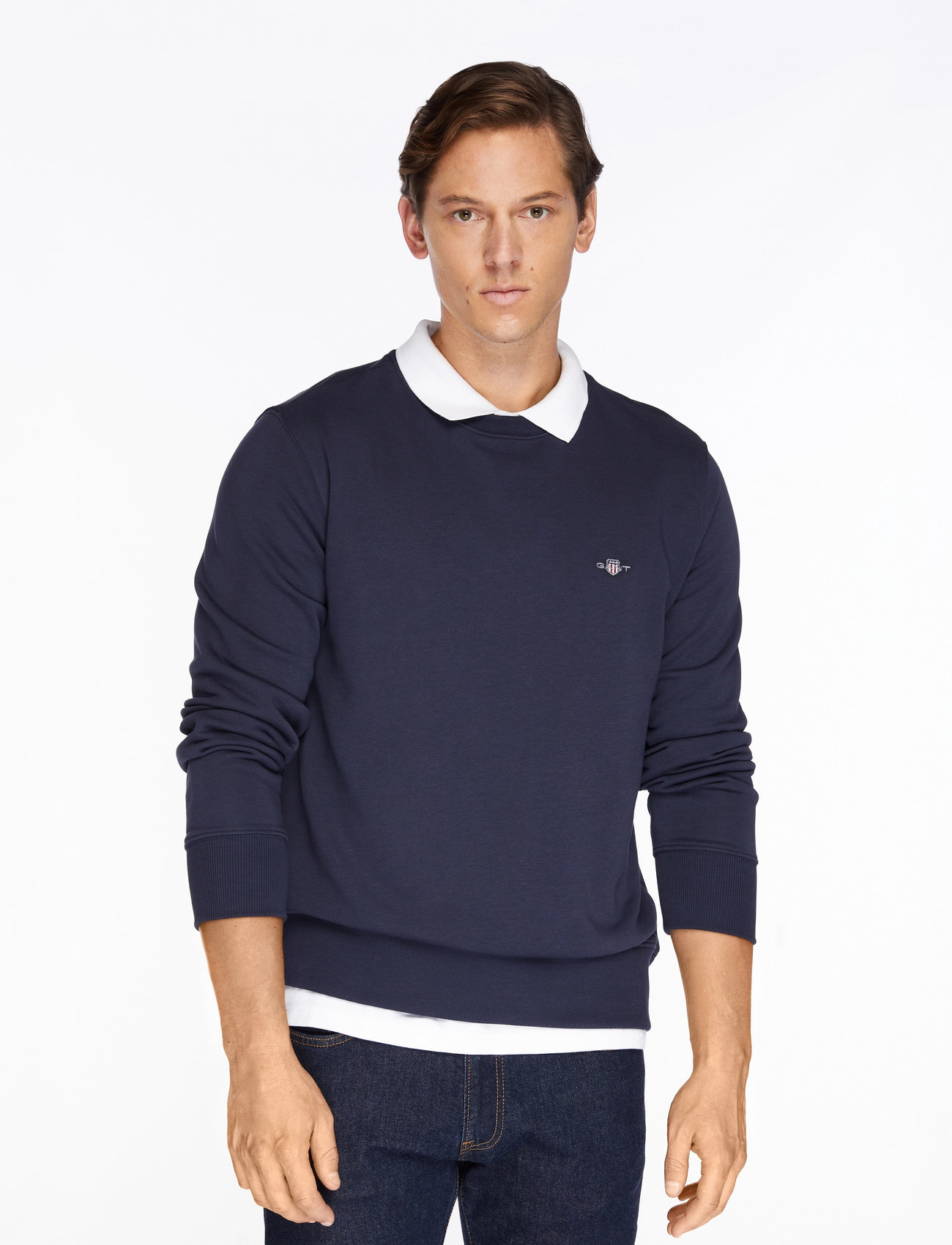 GANT - REG SHIELD C-NECK SWEAT - nach anlass kaufen - evening blue - 0