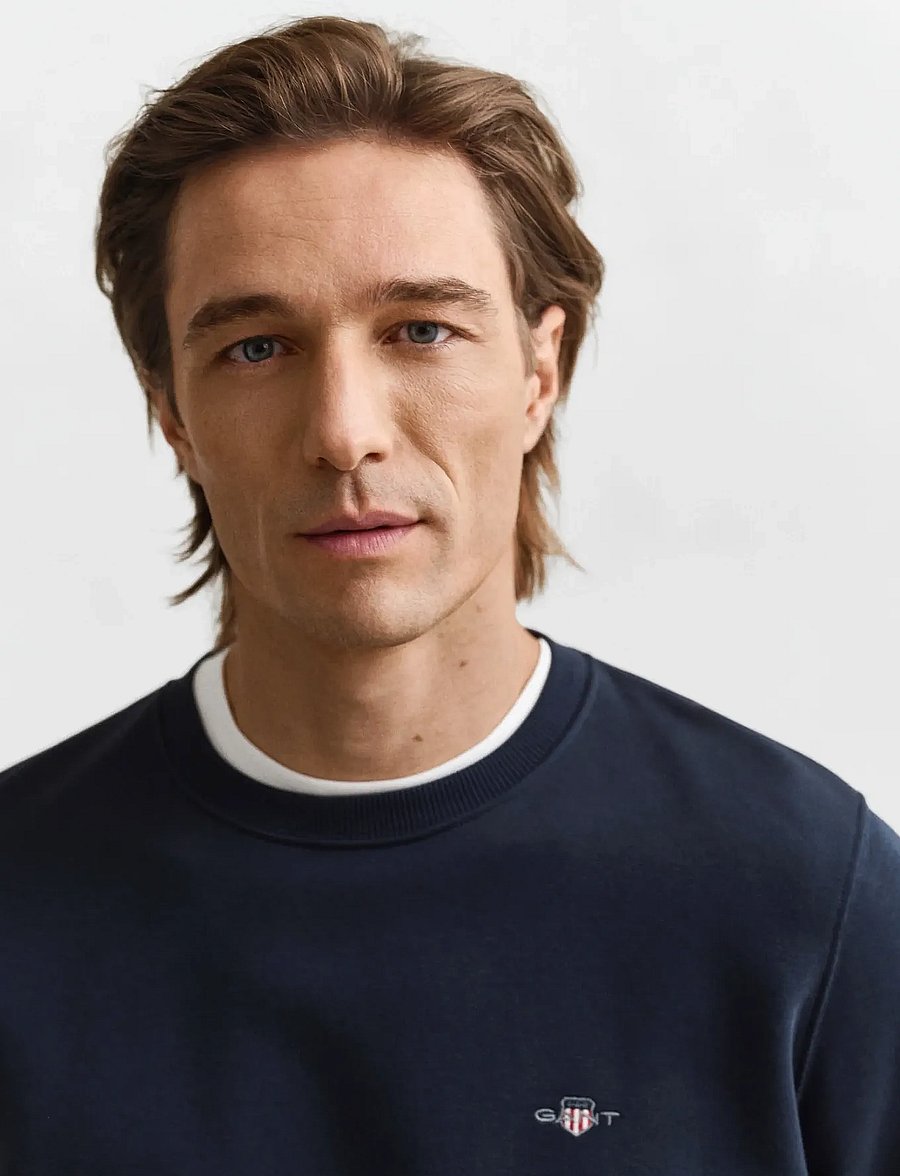 Gant - REG SHIELD C-NECK SWEAT - shop efter anledning - evening blue - 3