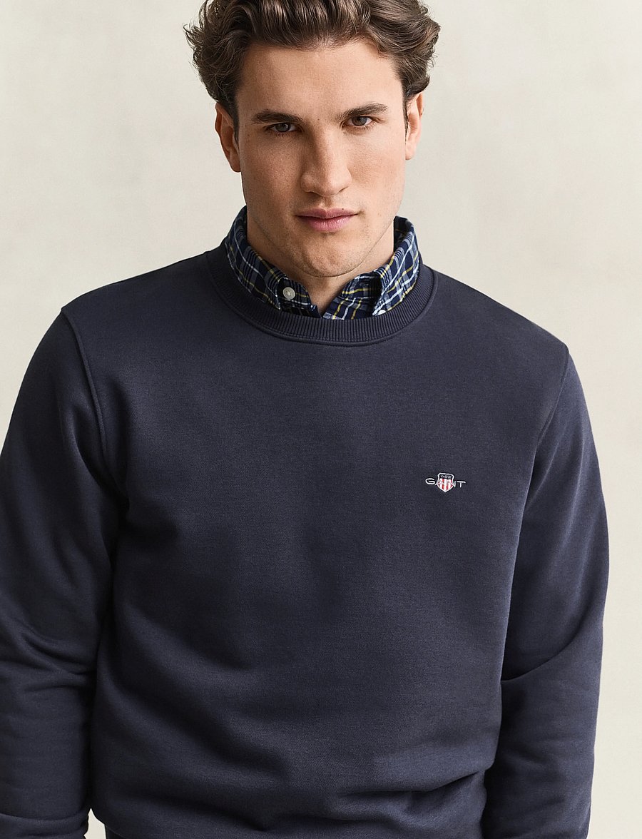Gant - REG SHIELD C-NECK SWEAT - shop efter anledning - evening blue - 5