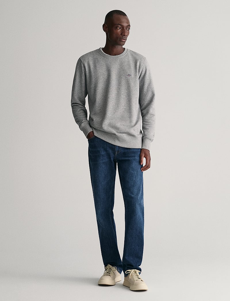 GANT - REG SHIELD C-NECK SWEAT - shoppa efter tillfälle - grey melange - 5