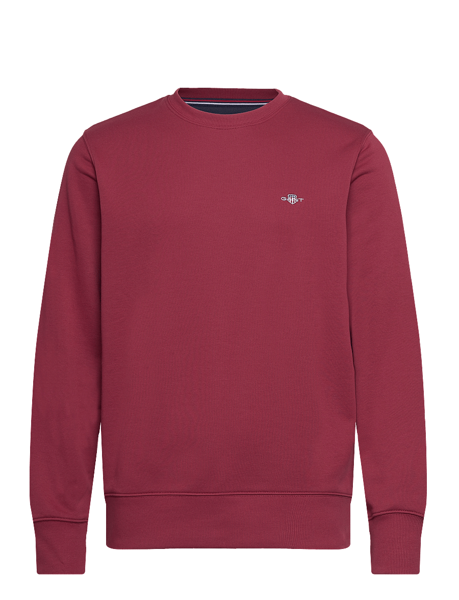 Gant - REG SHIELD C-NECK SWEAT - dressipluusid - plumped red - 0