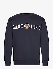 GANT - CREST C-NECK - sweatshirts - evening blue - 0