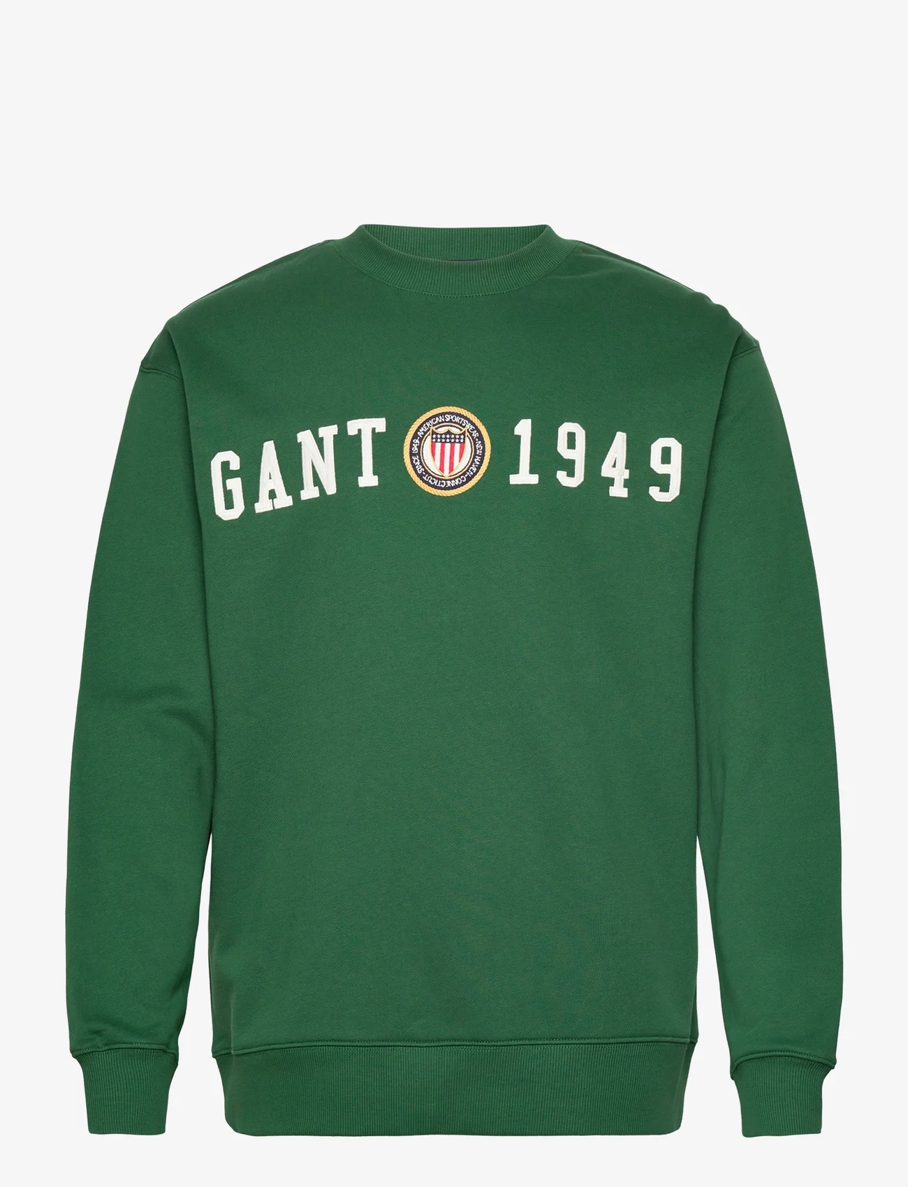 GANT - CREST C-NECK - sweatshirts - forest green - 0