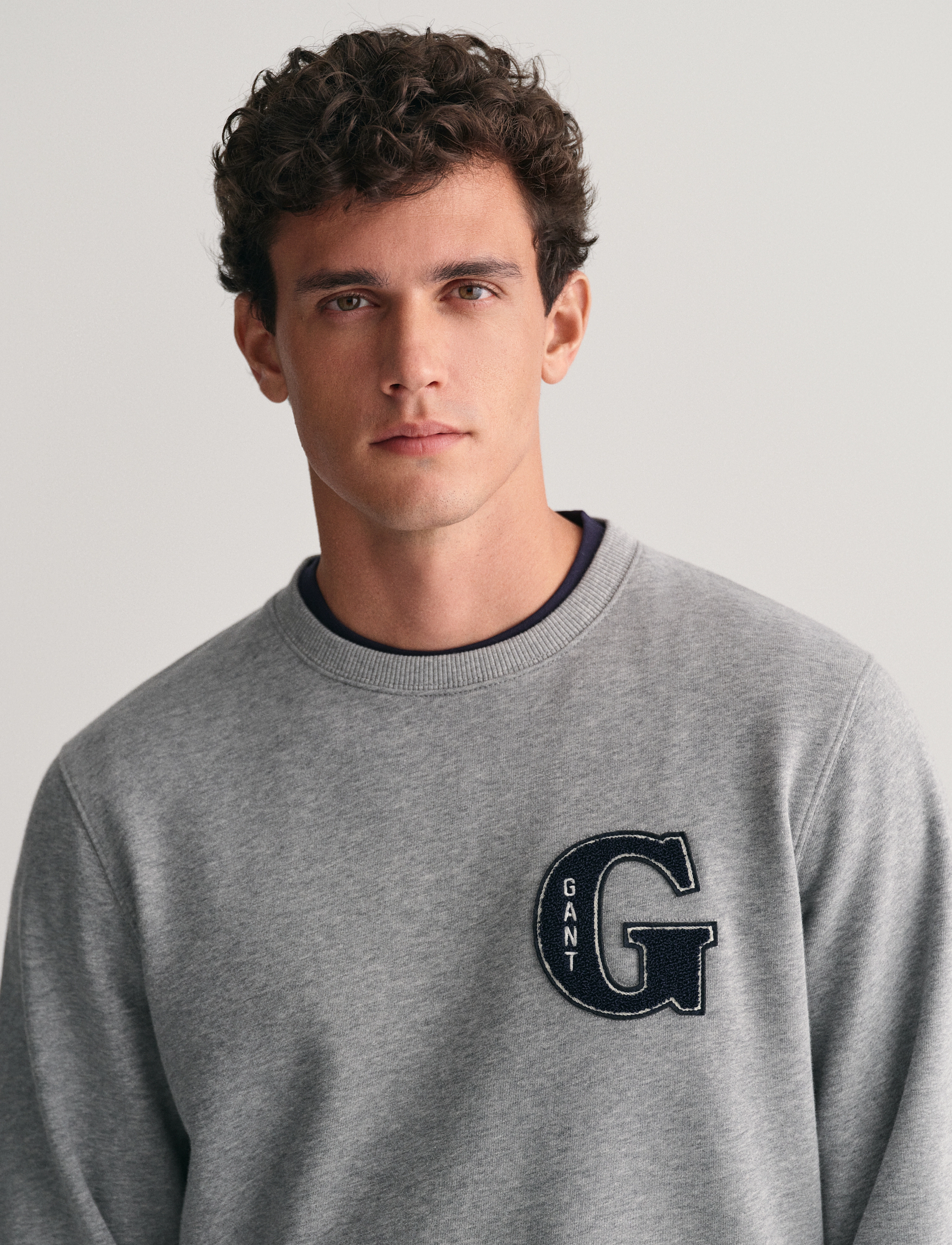 GANT - G GRAPHIC C-NECK - grey melange - 4