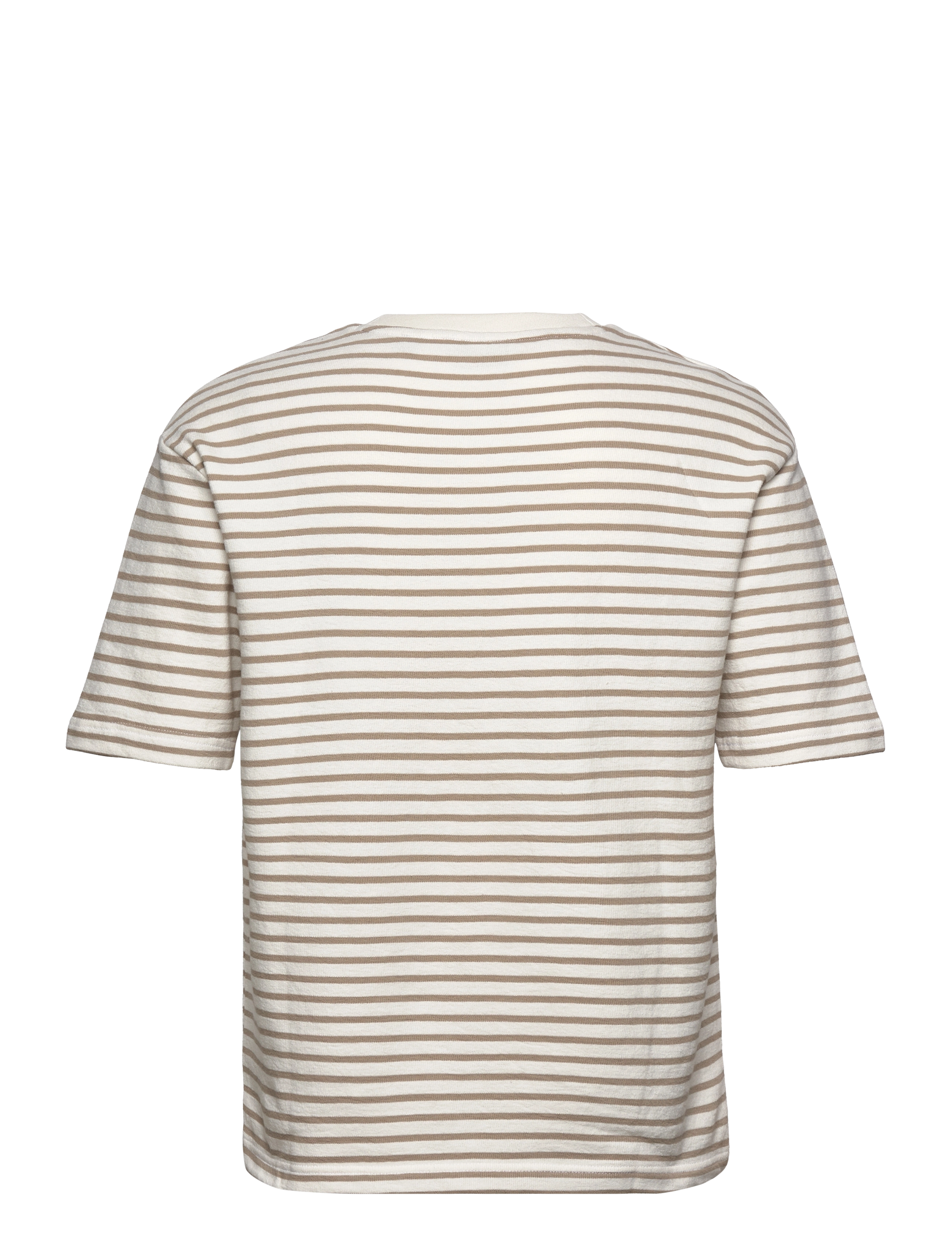 GANT - D2. STRIPED HEAVY T-SHIRT - concrete beige - 1