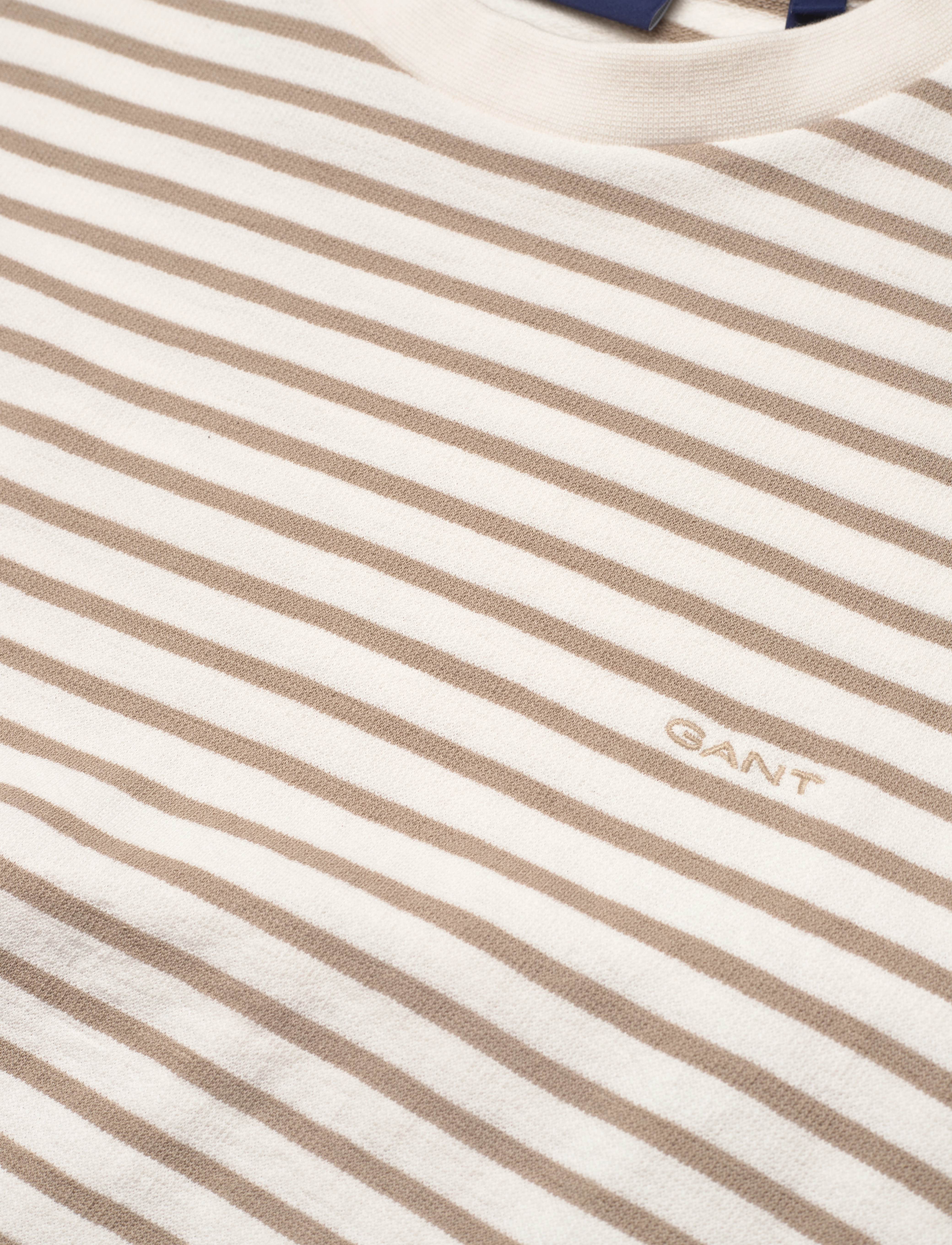 GANT - D2. STRIPED HEAVY T-SHIRT - concrete beige - 2