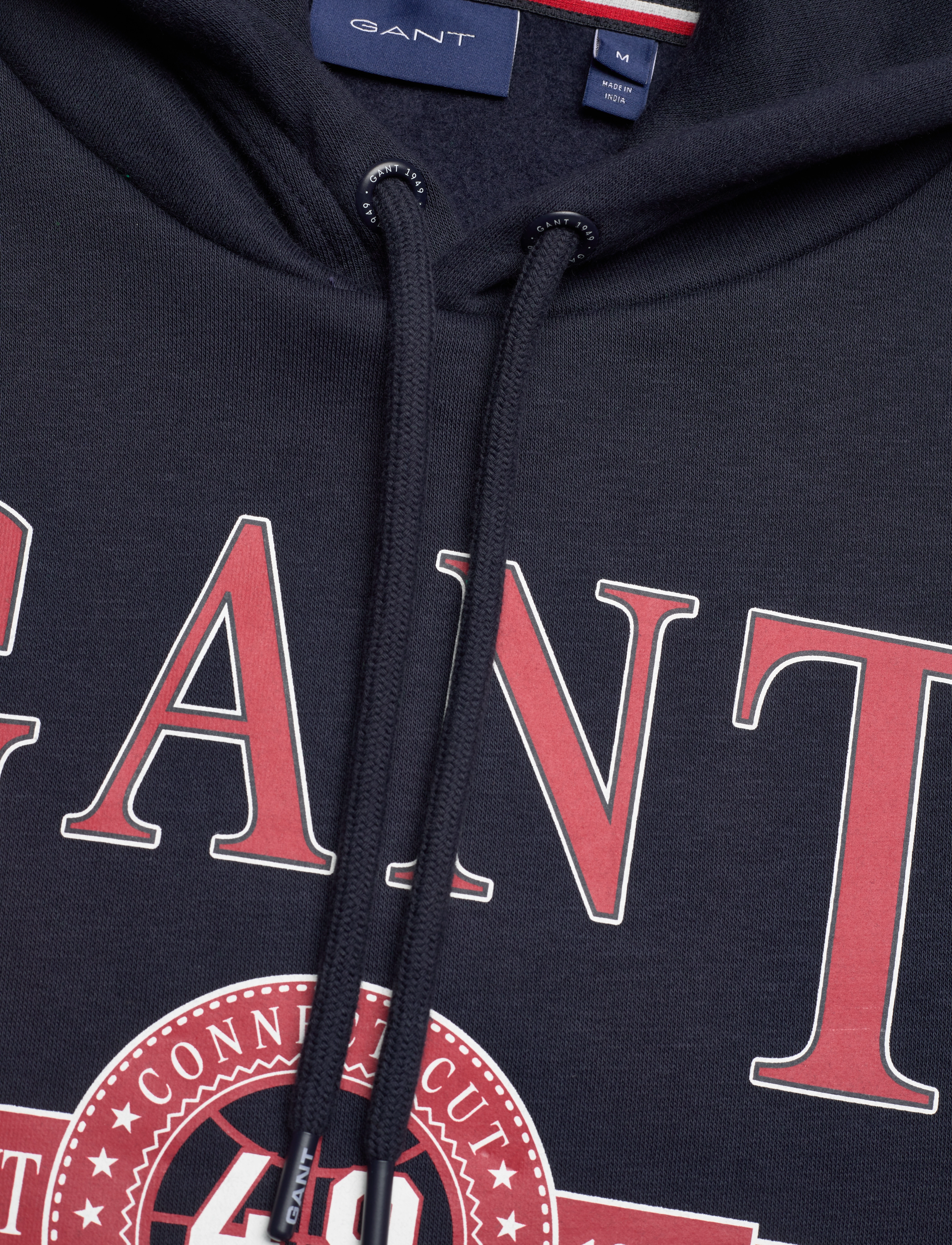 GANT - RETRO CREST HOODIE - evening blue - 2