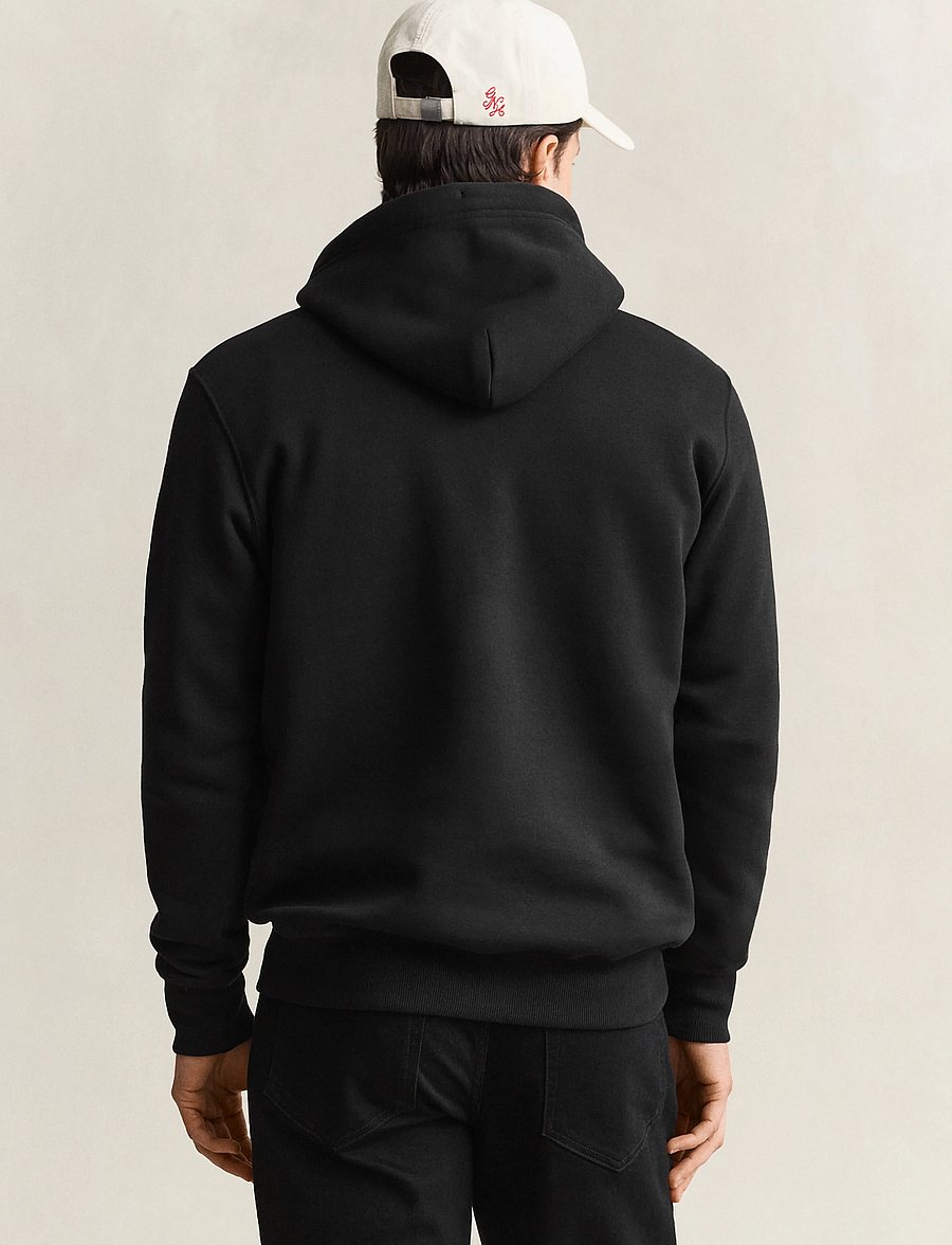 Gant - REG SHIELD HOODIE - kapuutsiga pusad - black - 2