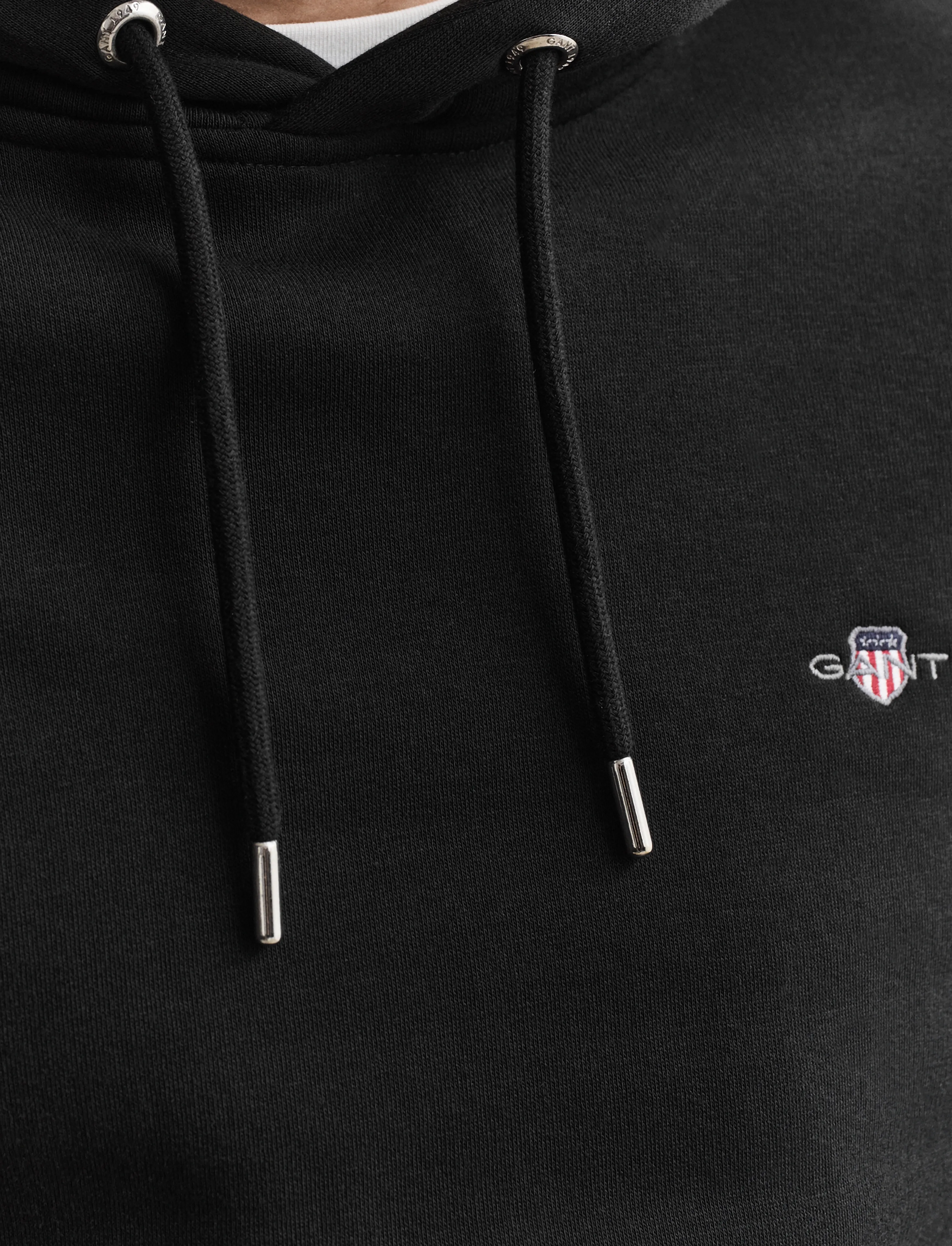 Gant - REG SHIELD HOODIE - kapuutsiga pusad - black - 3