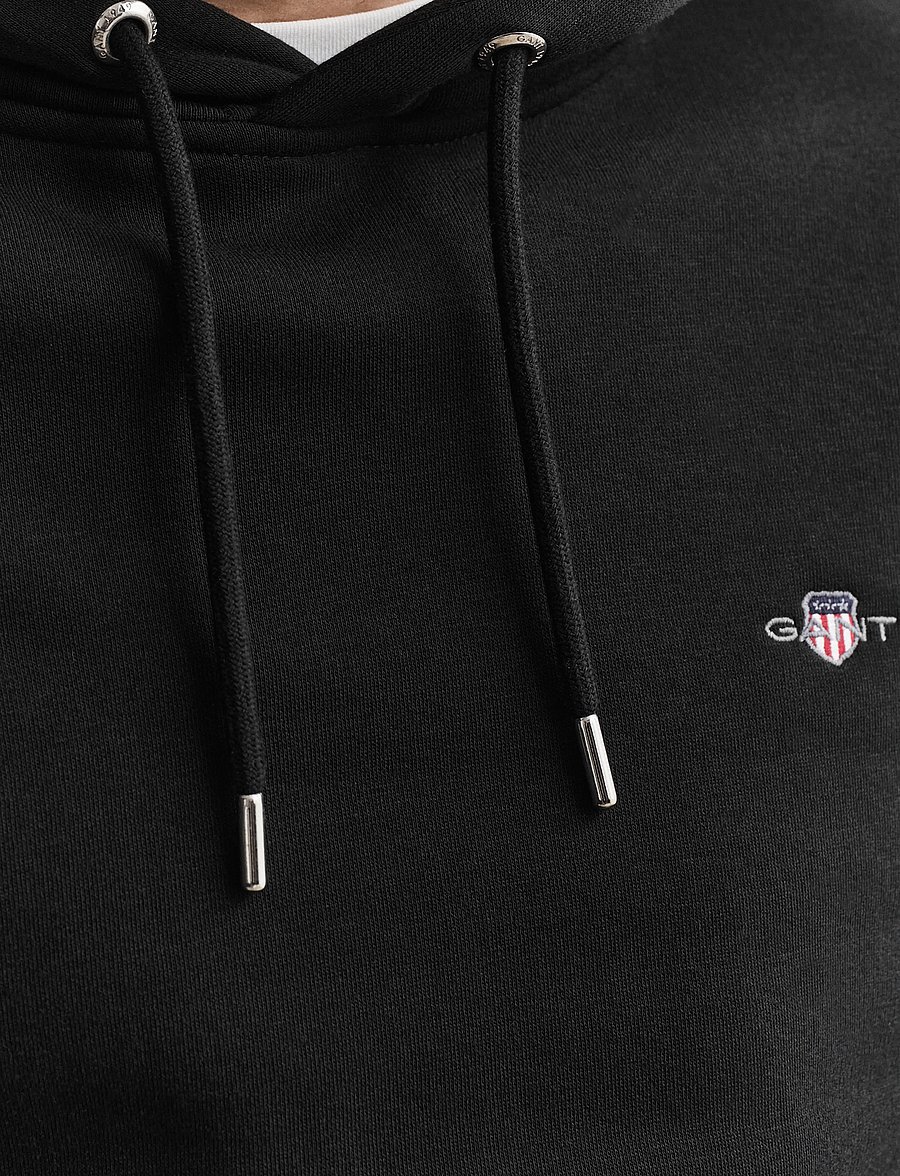 Gant - REG SHIELD HOODIE - kapuutsiga pusad - black - 3