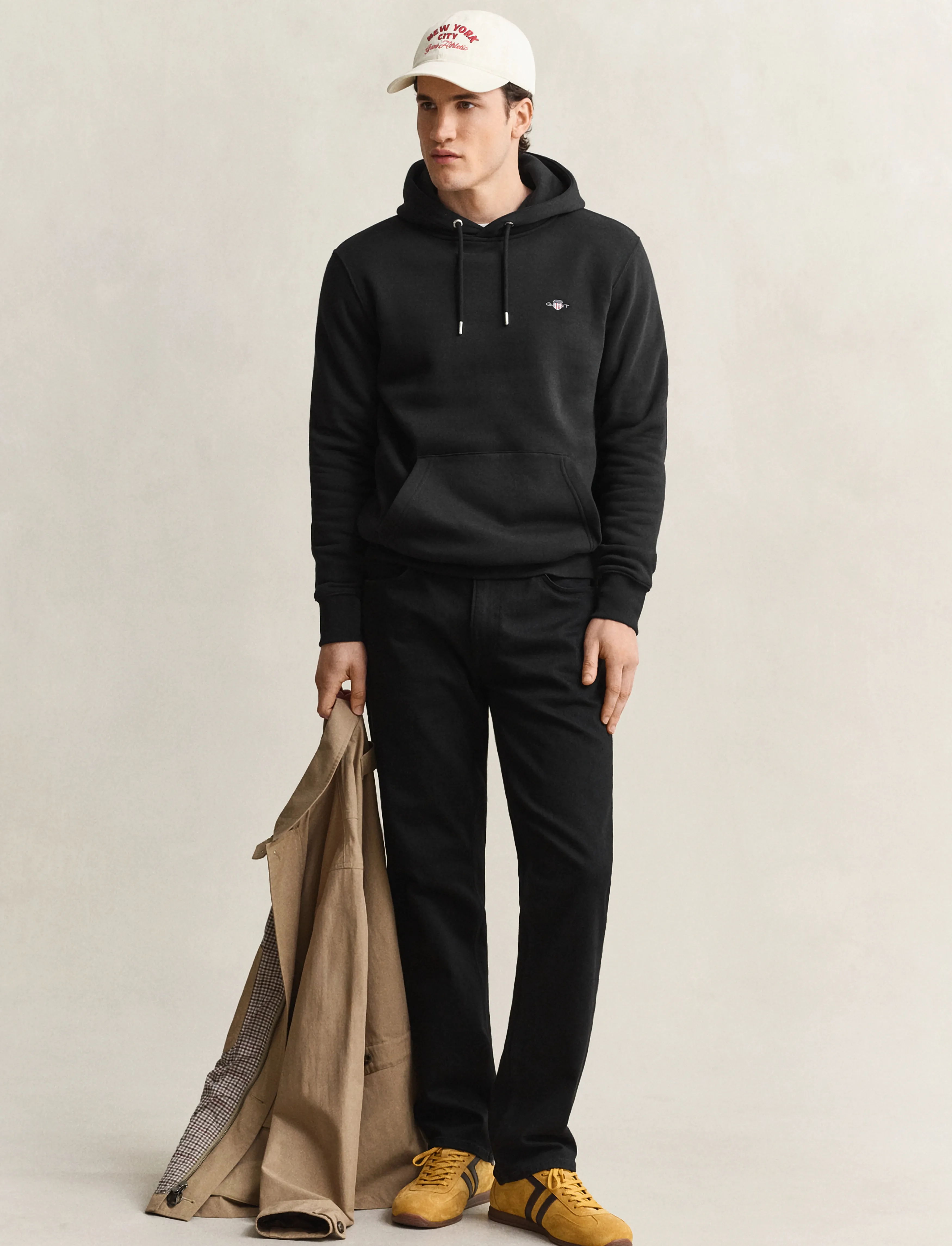 Gant - REG SHIELD HOODIE - kapuutsiga pusad - black - 5