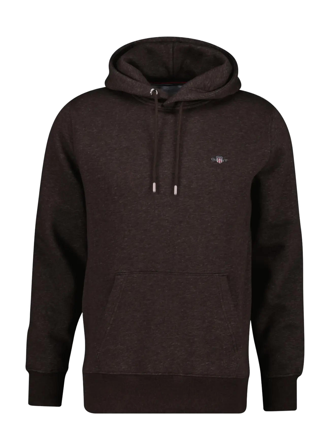 Gant REG SHIELD HOODIE - Sweatshirts & Hoodies - BLACK BROWN MELANGE / brown