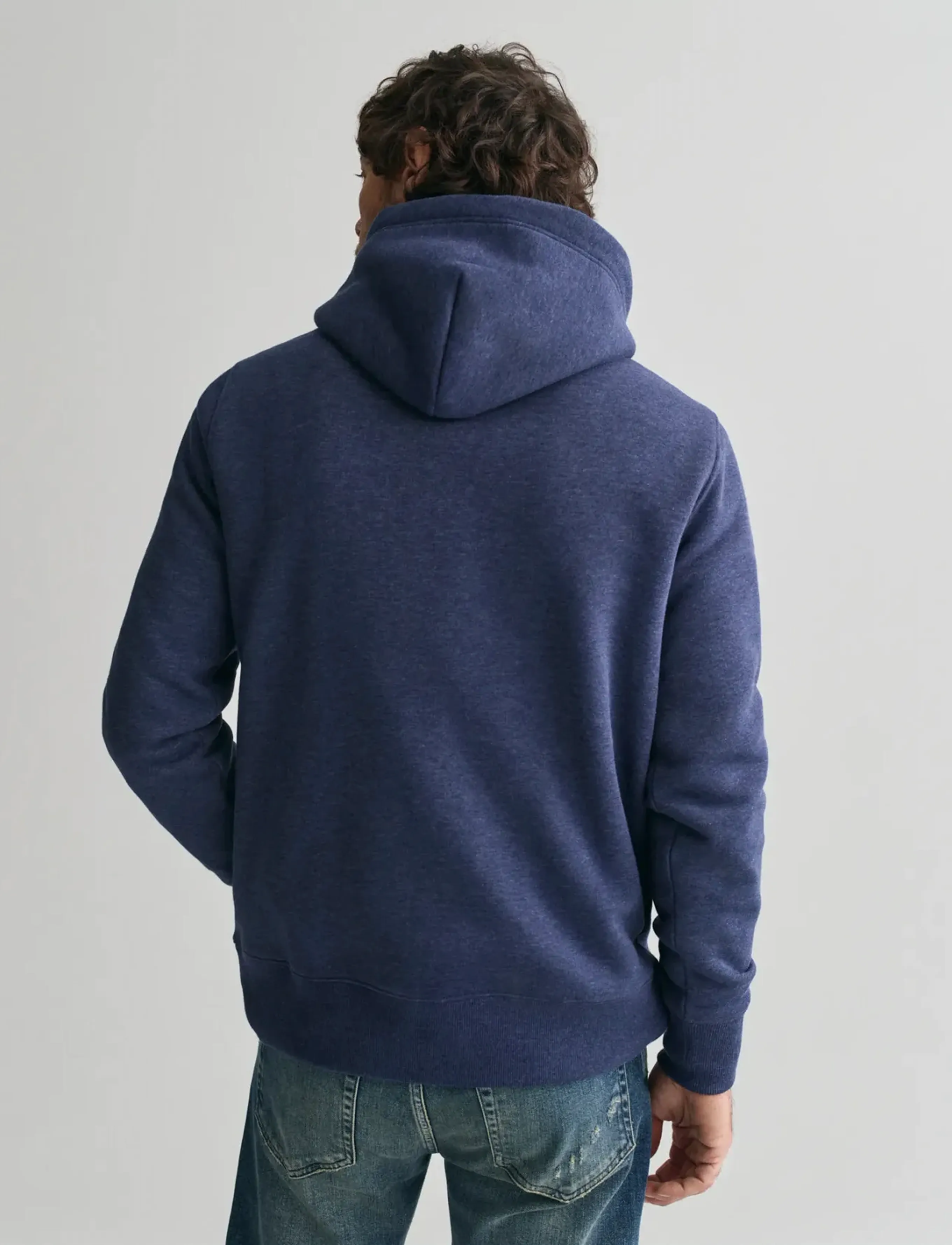 Gant - REG SHIELD HOODIE - kapuzenpullover - dark jeansblue melange - 3